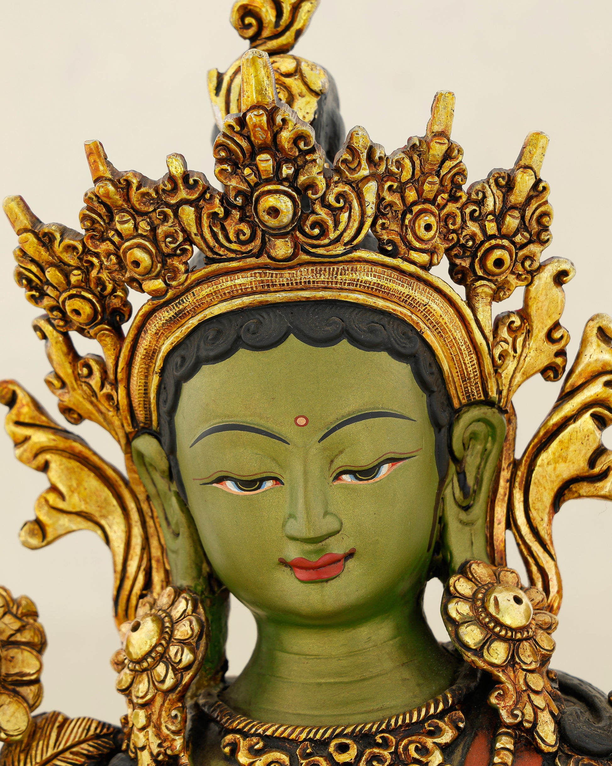 Green as Life Itself, Swift as Compassion | Handcrafted Green Tara From Nepal - Authentic Handcrafted Statue