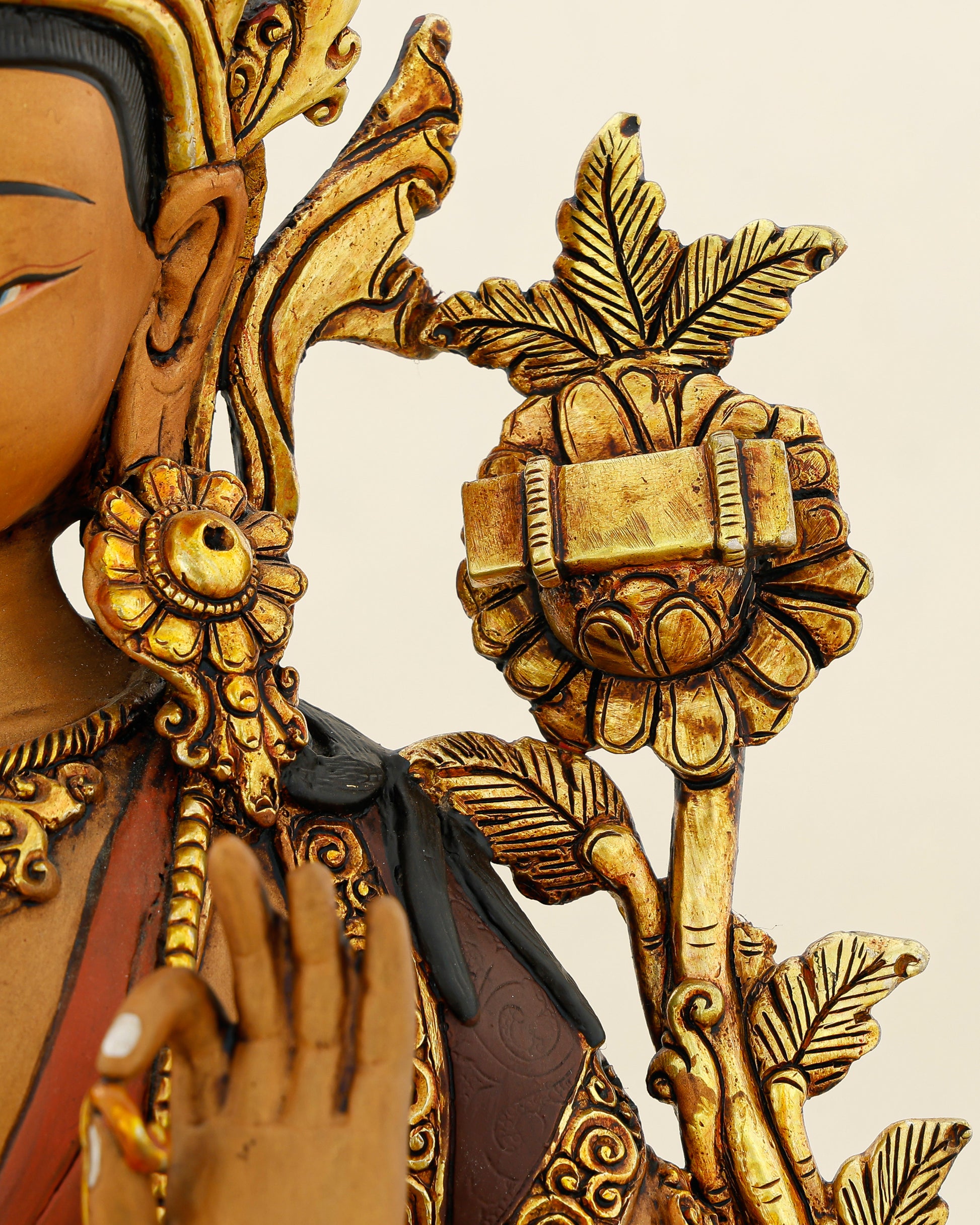 Raise the Sword, Cut Through the Dark | Handcrafted Manjushri From Nepal - Authentic Handcrafted Statue