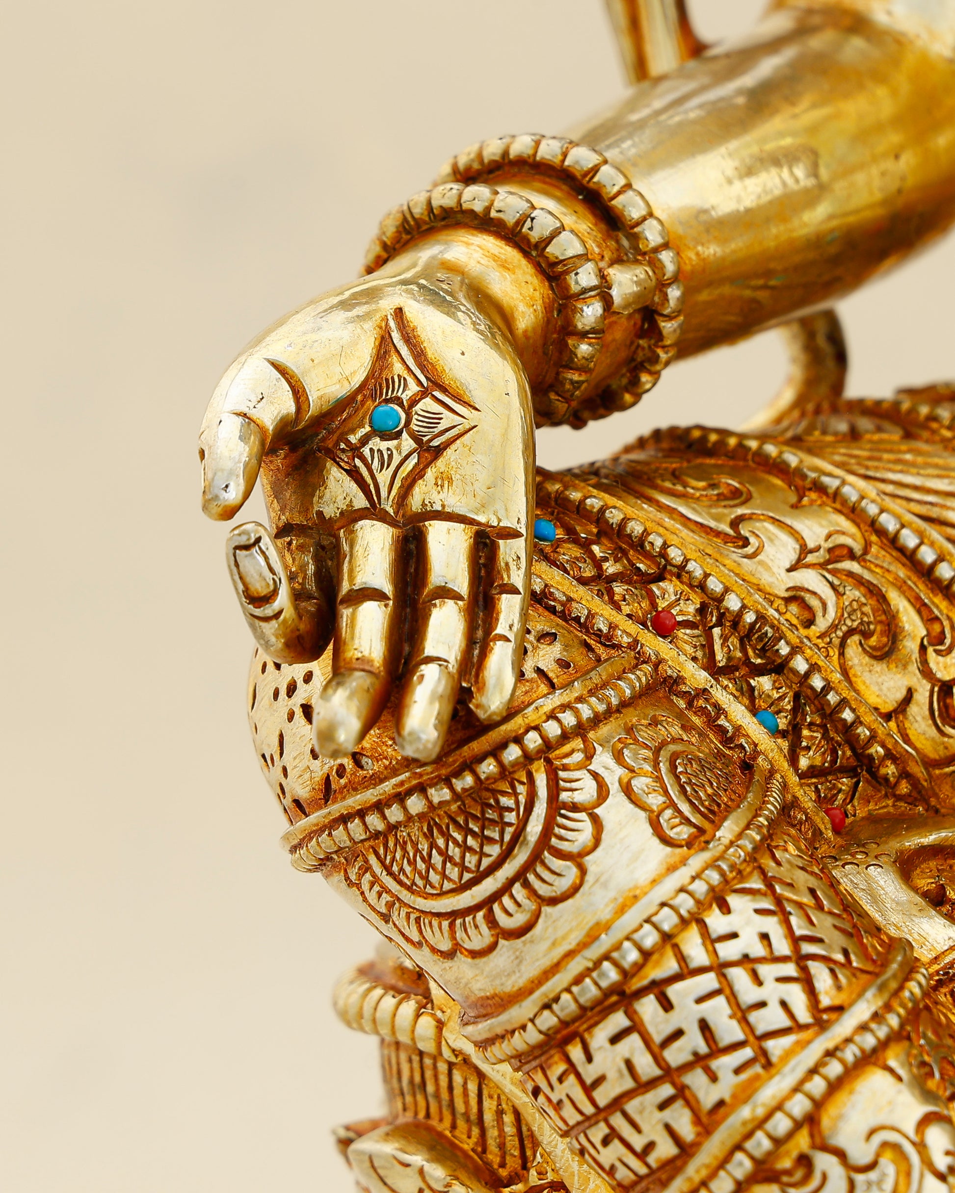 Gold That Moves, Grace That Never Waits | 24K Gold Gilded Green Tara From Nepal - Authentic Handcrafted Statue
