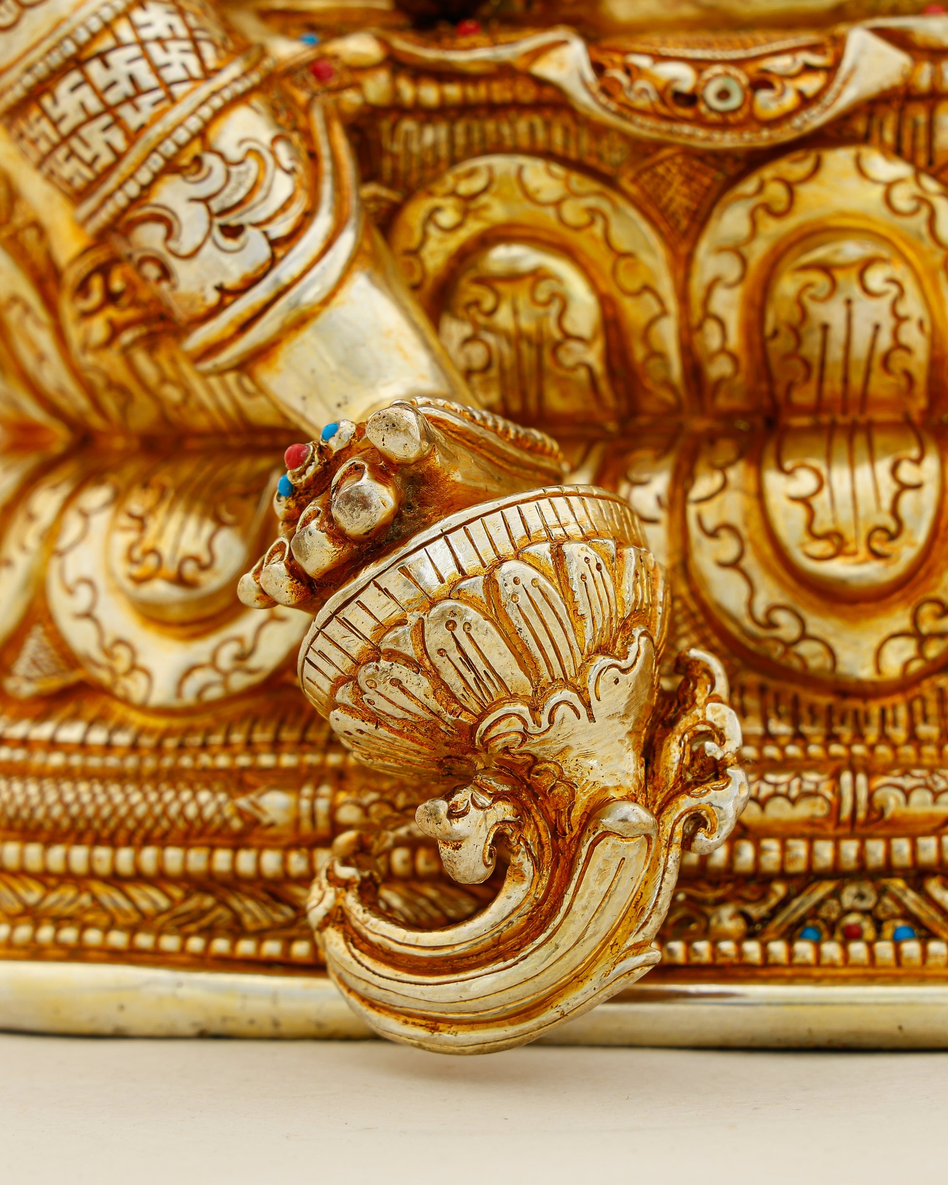 Gold That Moves, Grace That Never Waits | 24K Gold Gilded Green Tara From Nepal - Authentic Handcrafted Statue