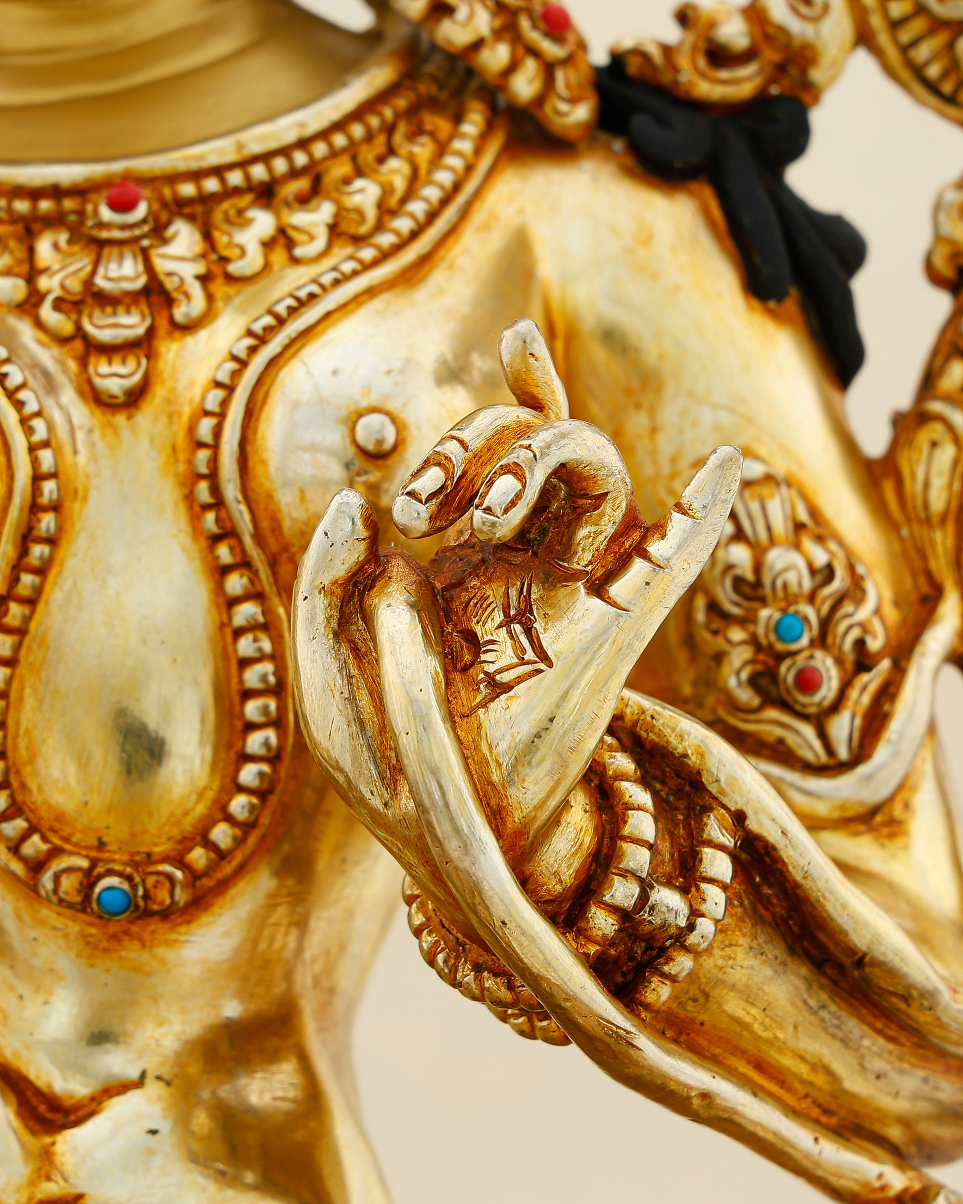 Gold That Moves, Grace That Never Waits | 24K Gold Gilded Green Tara From Nepal - Authentic Handcrafted Statue