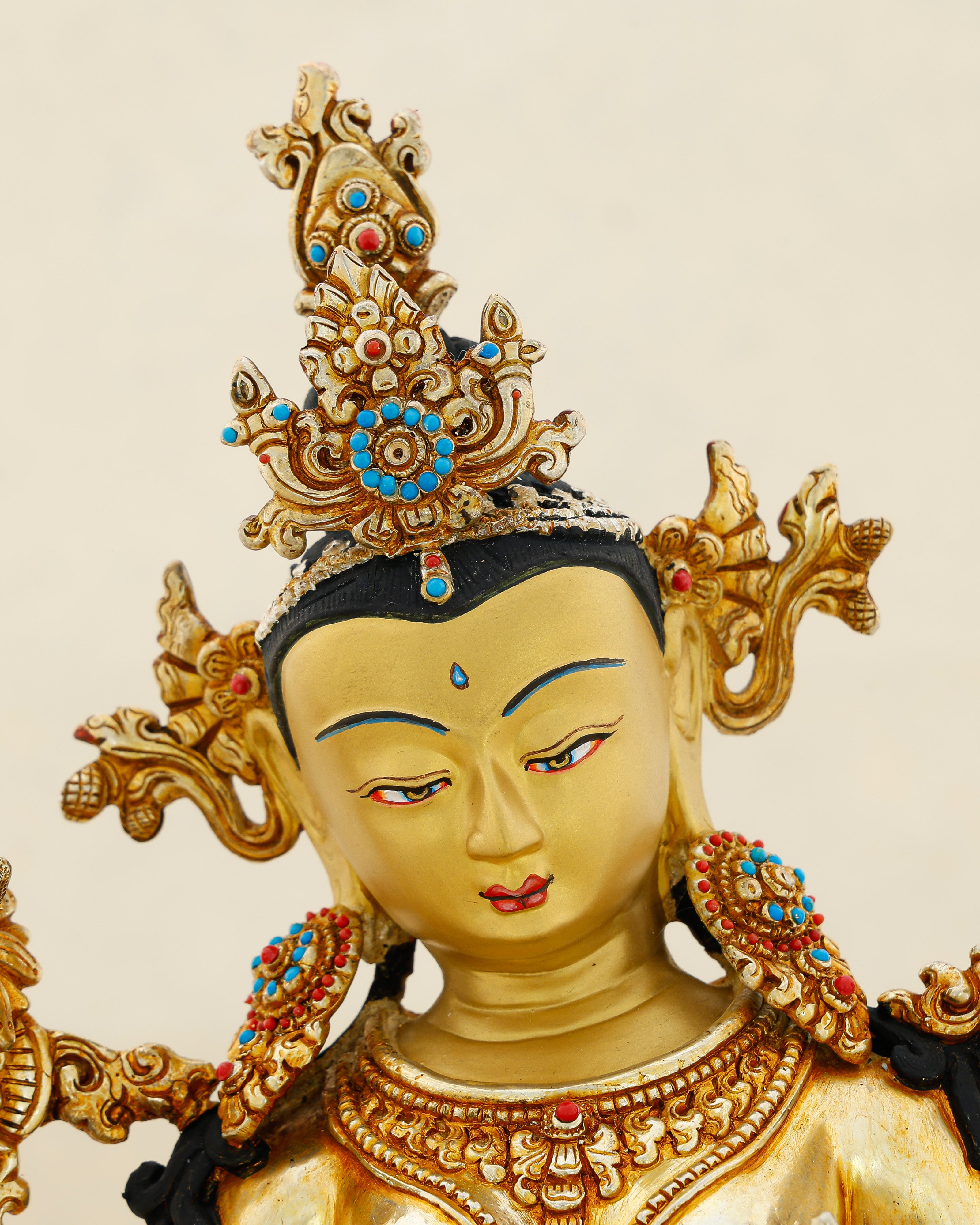 Gold That Moves, Grace That Never Waits | 24K Gold Gilded Green Tara From Nepal
