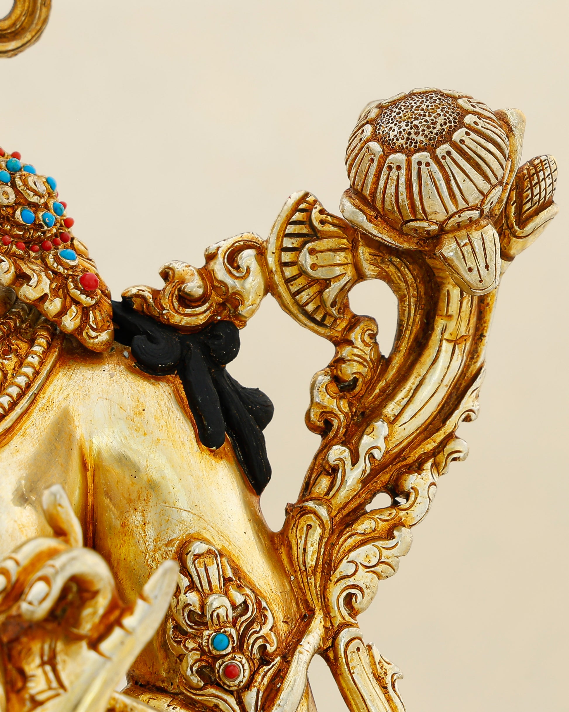Gold That Moves, Grace That Never Waits | 24K Gold Gilded Green Tara From Nepal - Authentic Handcrafted Statue