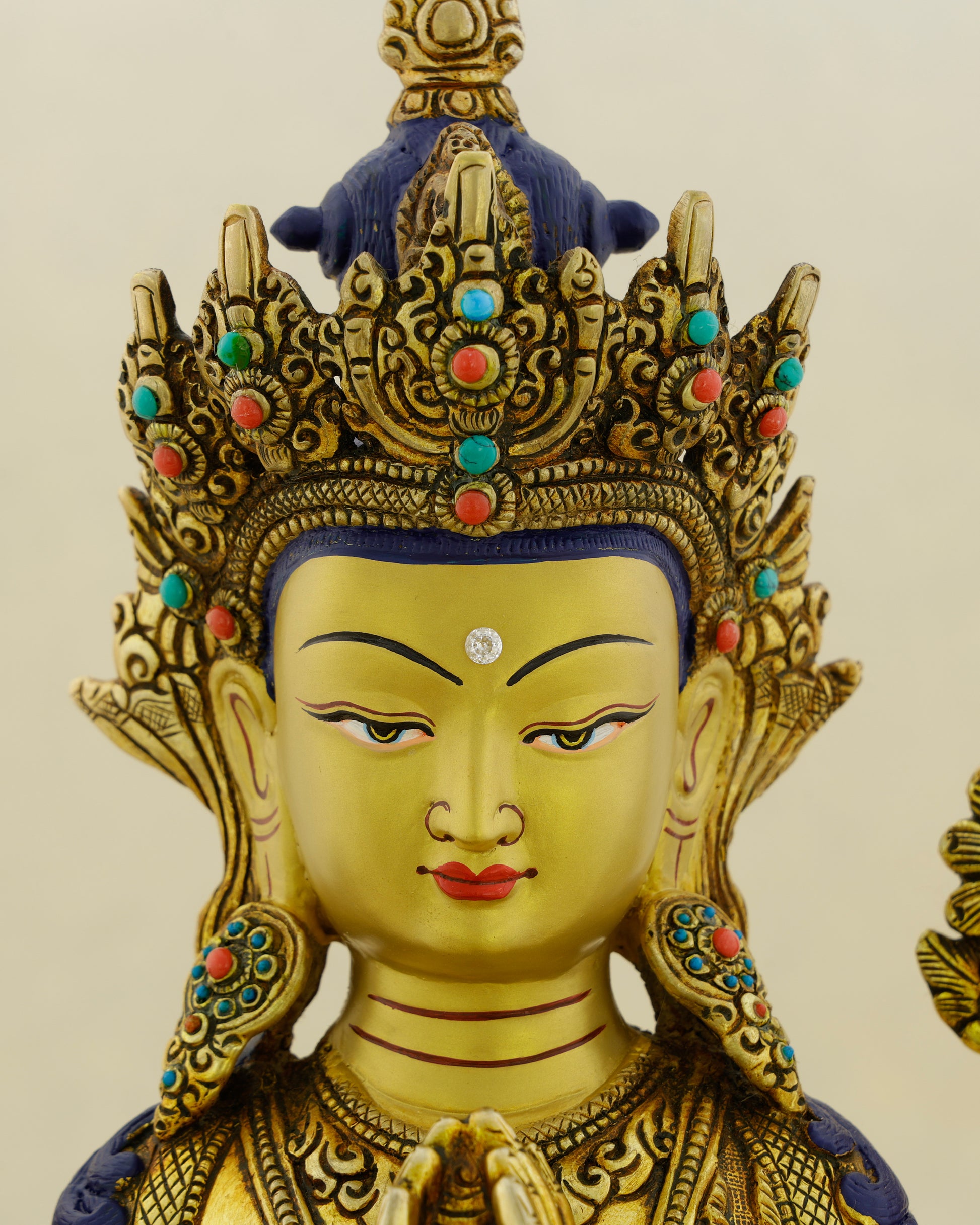 Every Arm Reaches Toward You | 24K Gold Gilded Chengresi Statue - Authentic Handcrafted Statue
