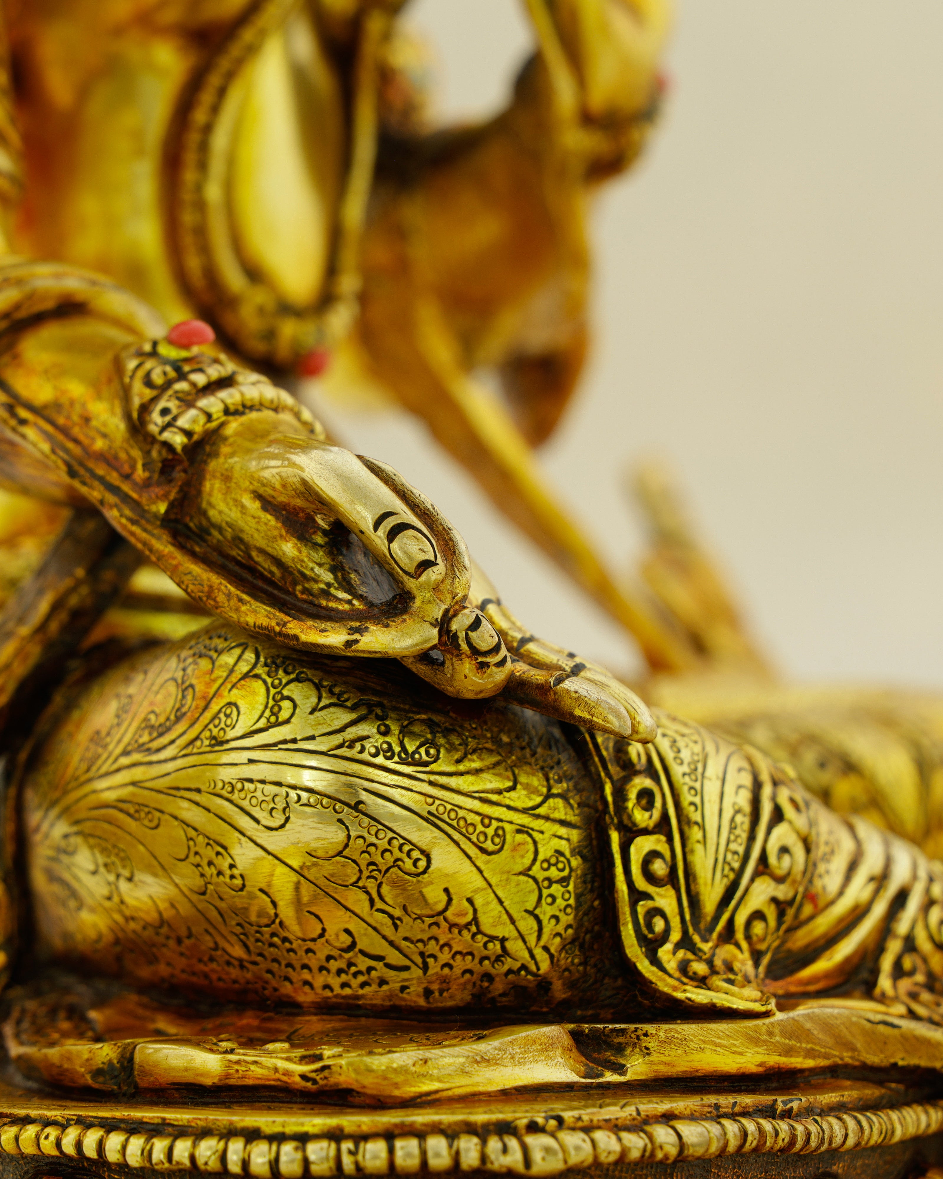 Golden Courage, Endless Grace | 24K Gold Gilded Green Tara Statue
