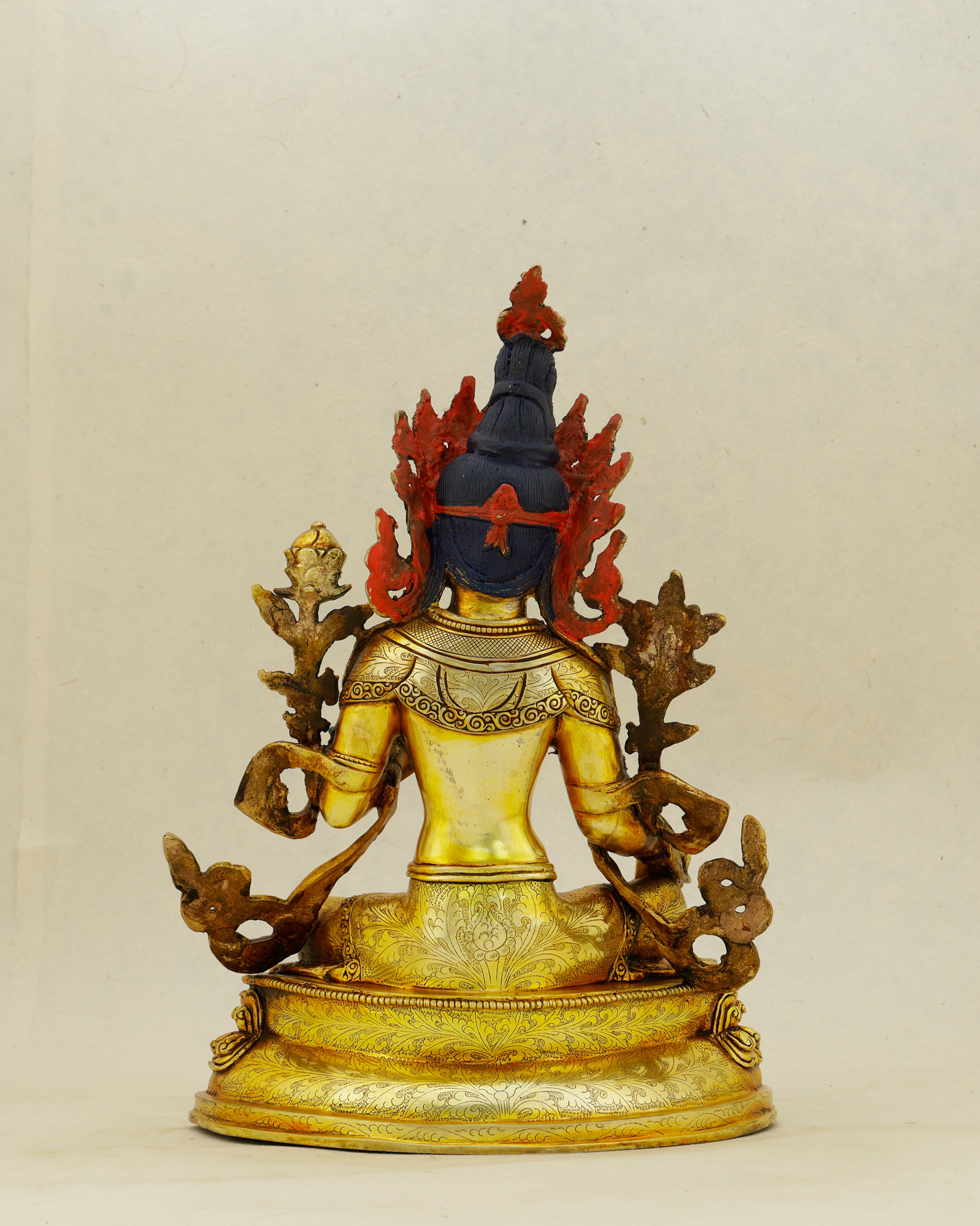 Golden Courage, Endless Grace | 24K Gold Gilded Green Tara Statue