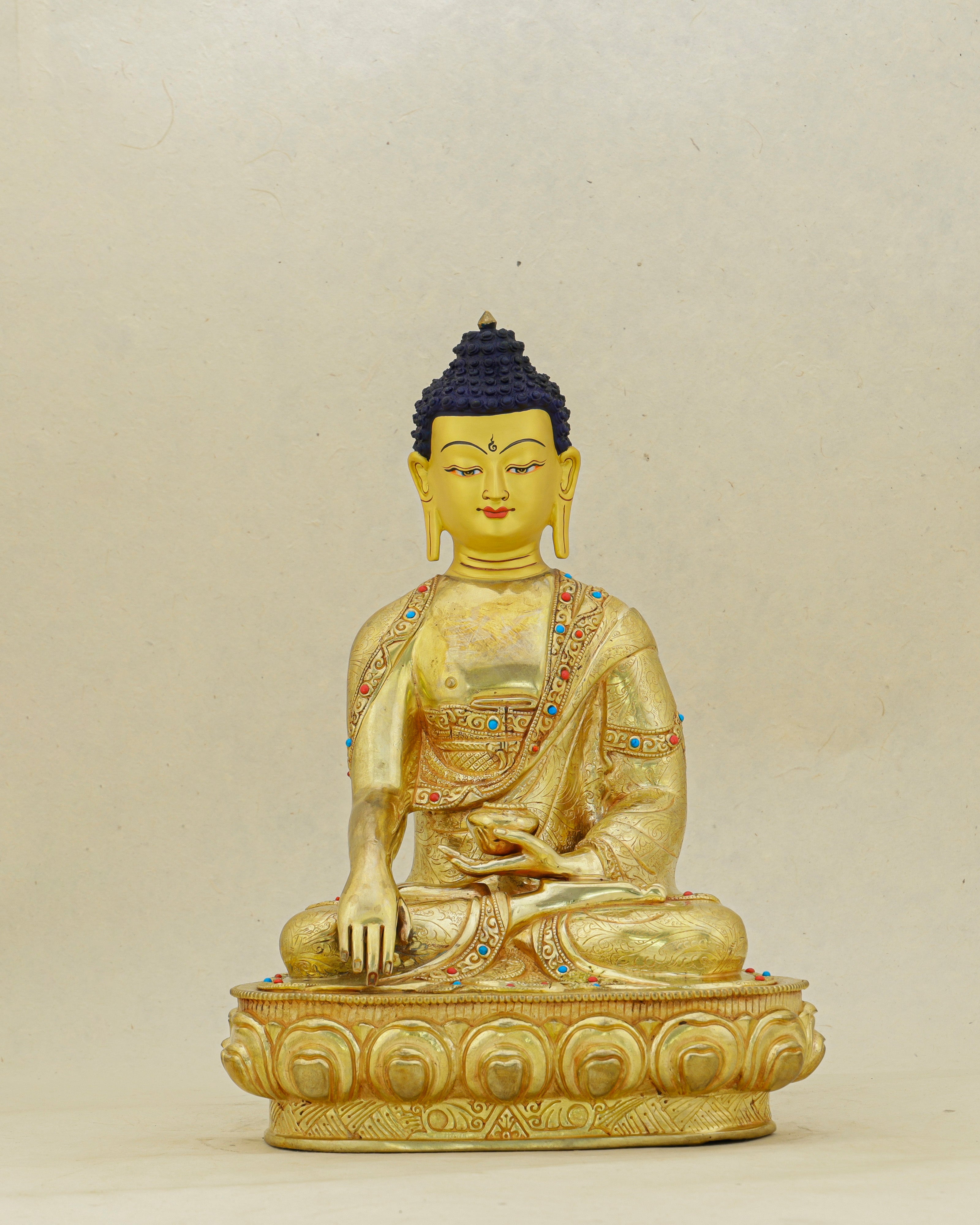 Every Detail a Devotion | Jewelled Gilded Sakyamuni Buddha From Nepal