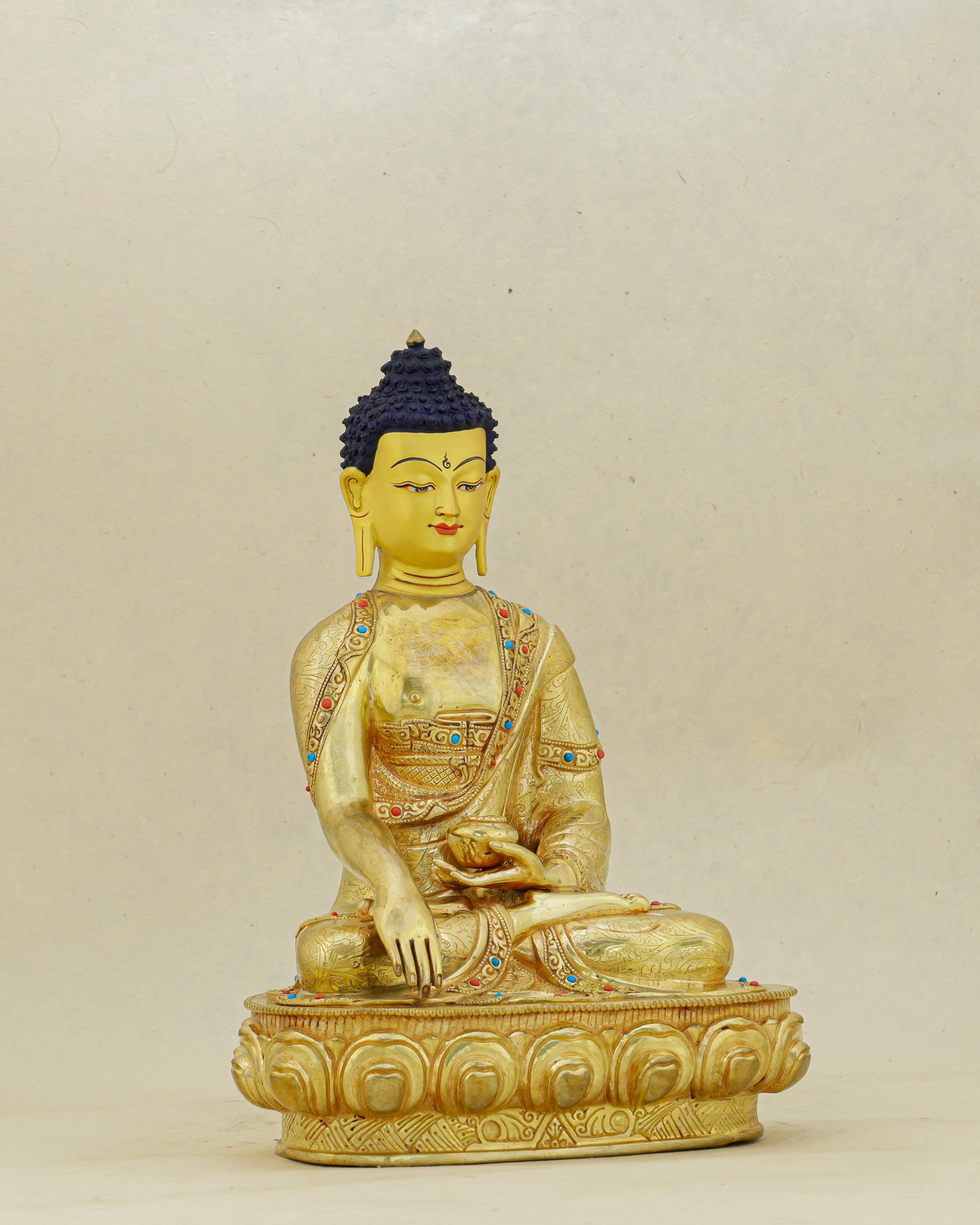 Every Detail a Devotion | Jewelled Gilded Sakyamuni Buddha From Nepal