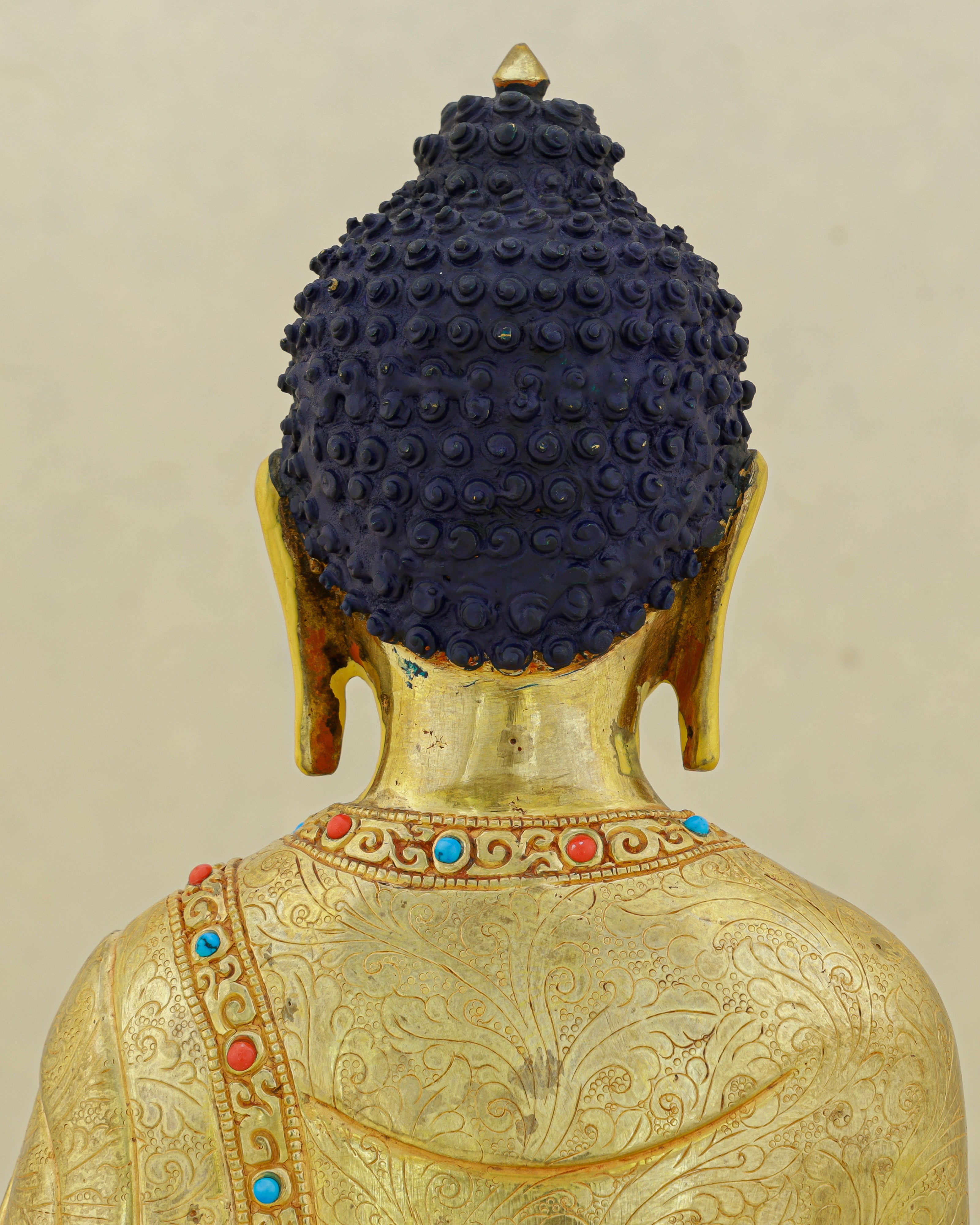 Every Detail a Devotion | Jewelled Gilded Sakyamuni Buddha From Nepal