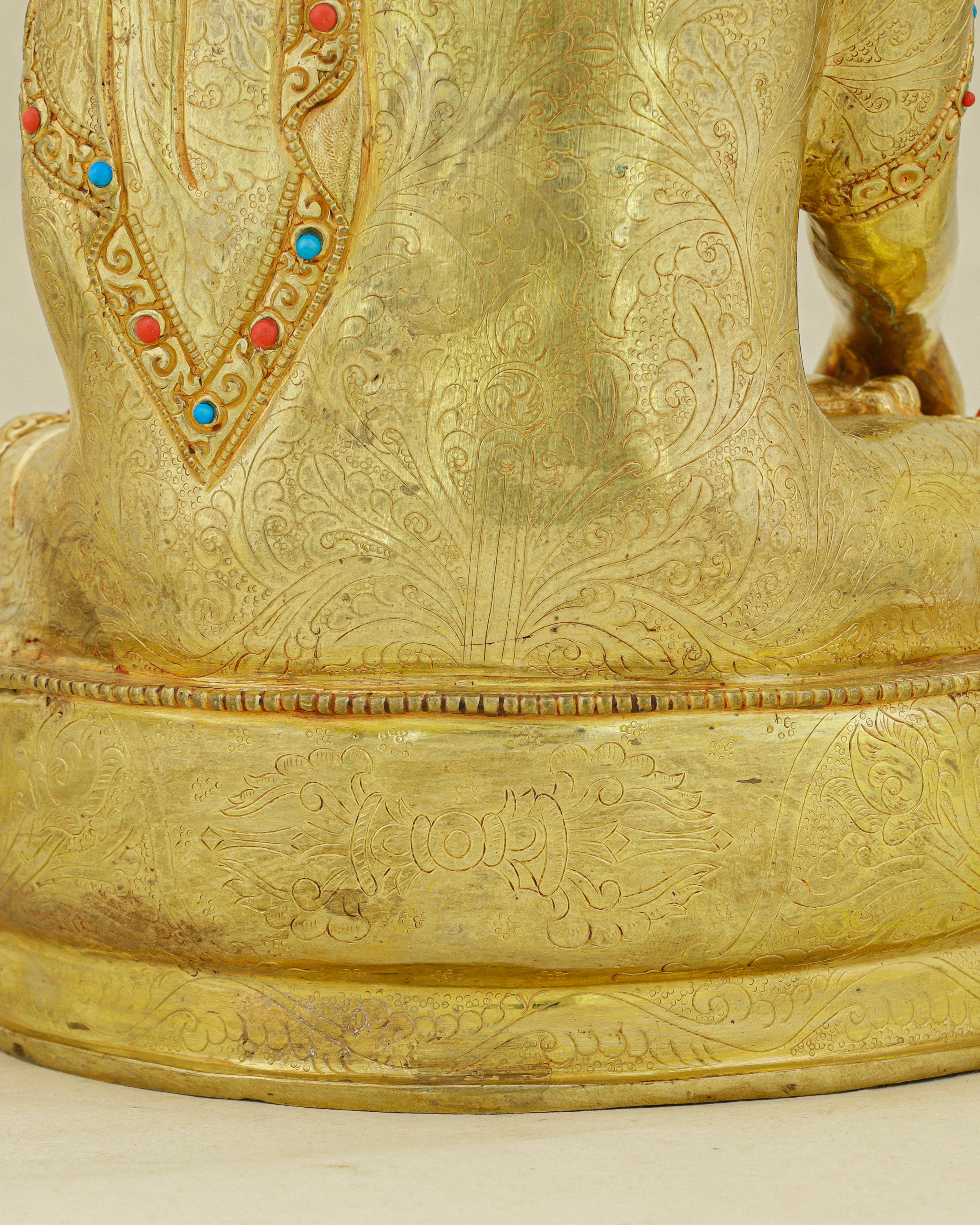 Every Detail a Devotion | Jewelled Gilded Sakyamuni Buddha From Nepal