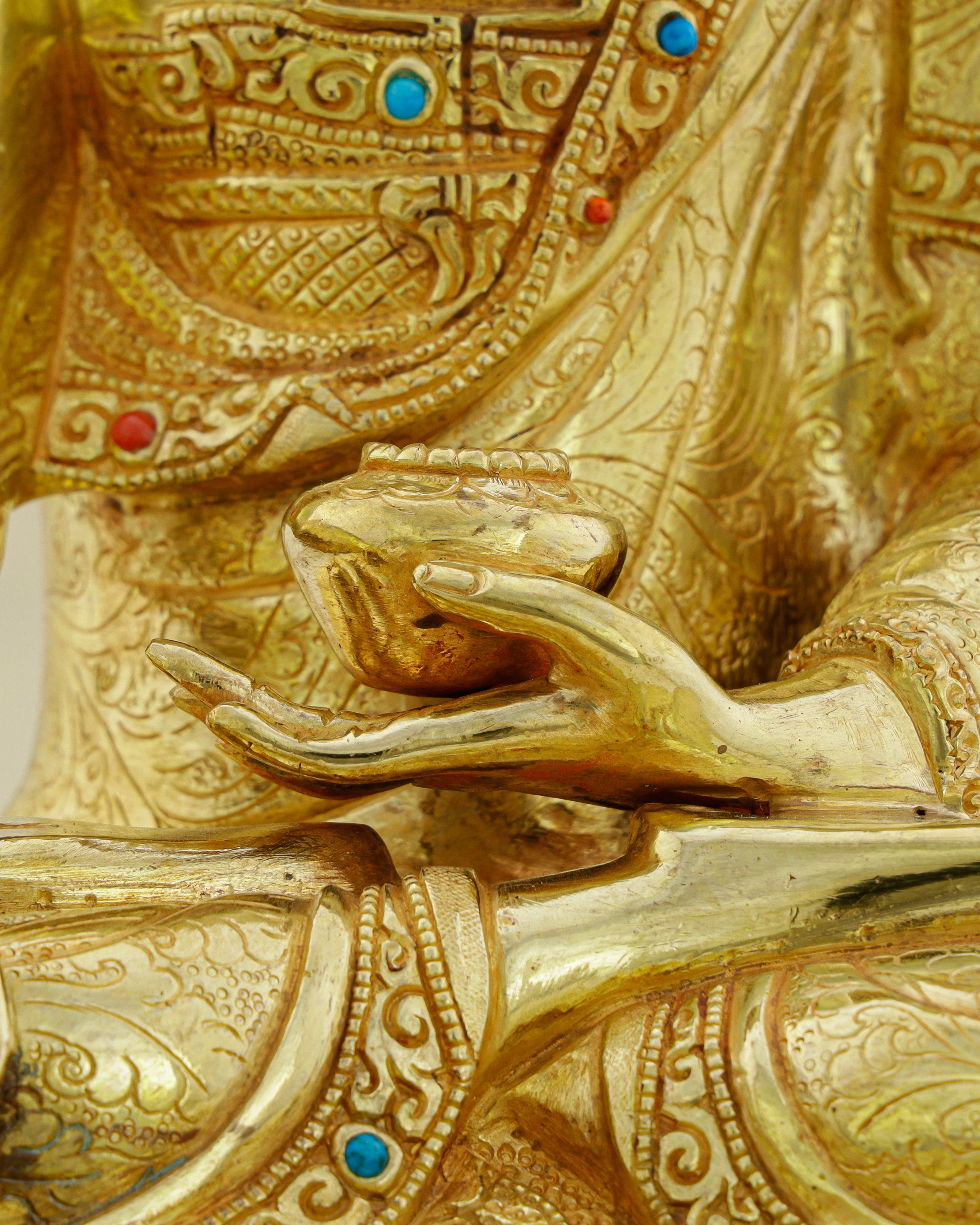Every Detail a Devotion | Jewelled Gilded Sakyamuni Buddha From Nepal