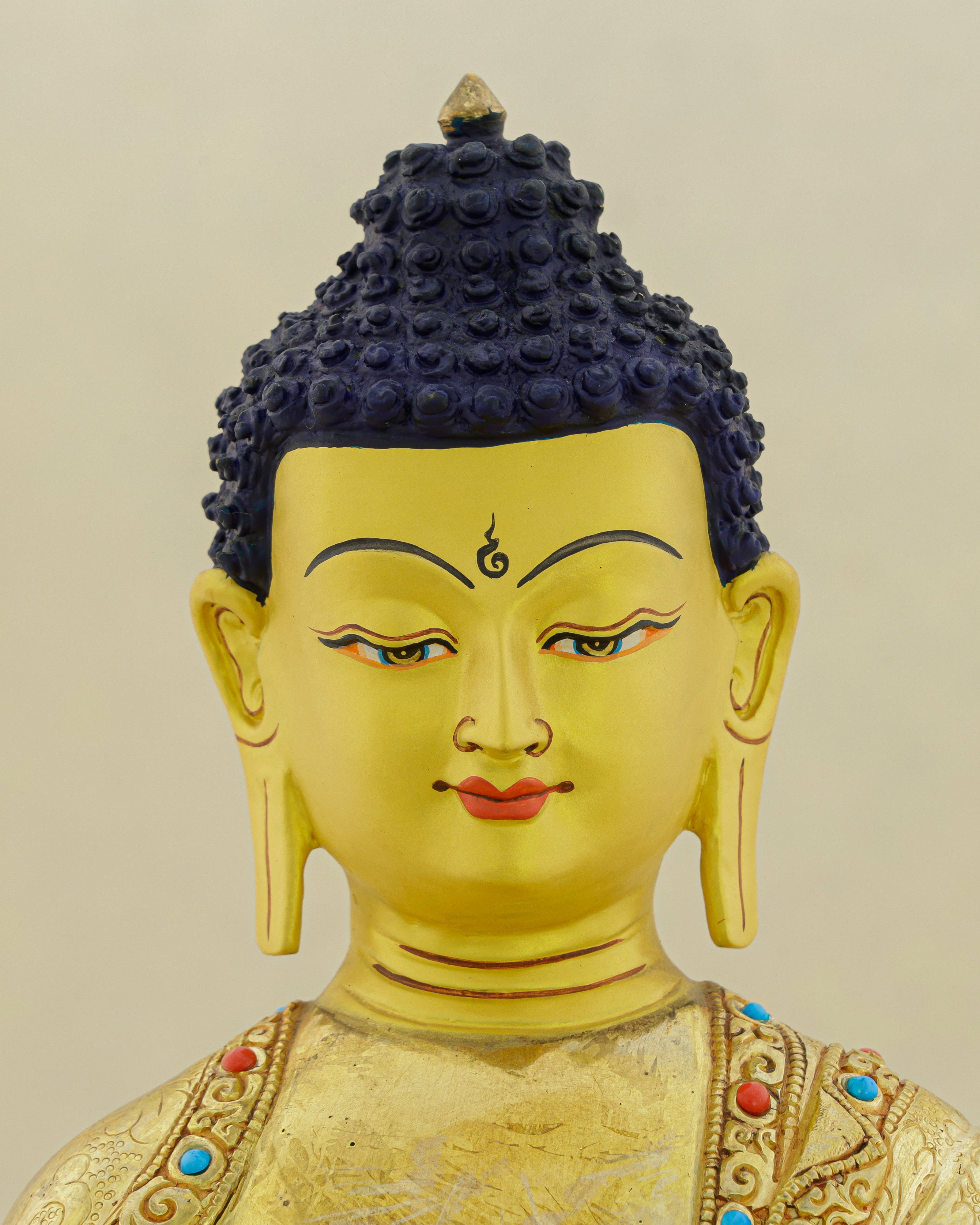 Every Detail a Devotion | Jewelled Gilded Sakyamuni Buddha From Nepal