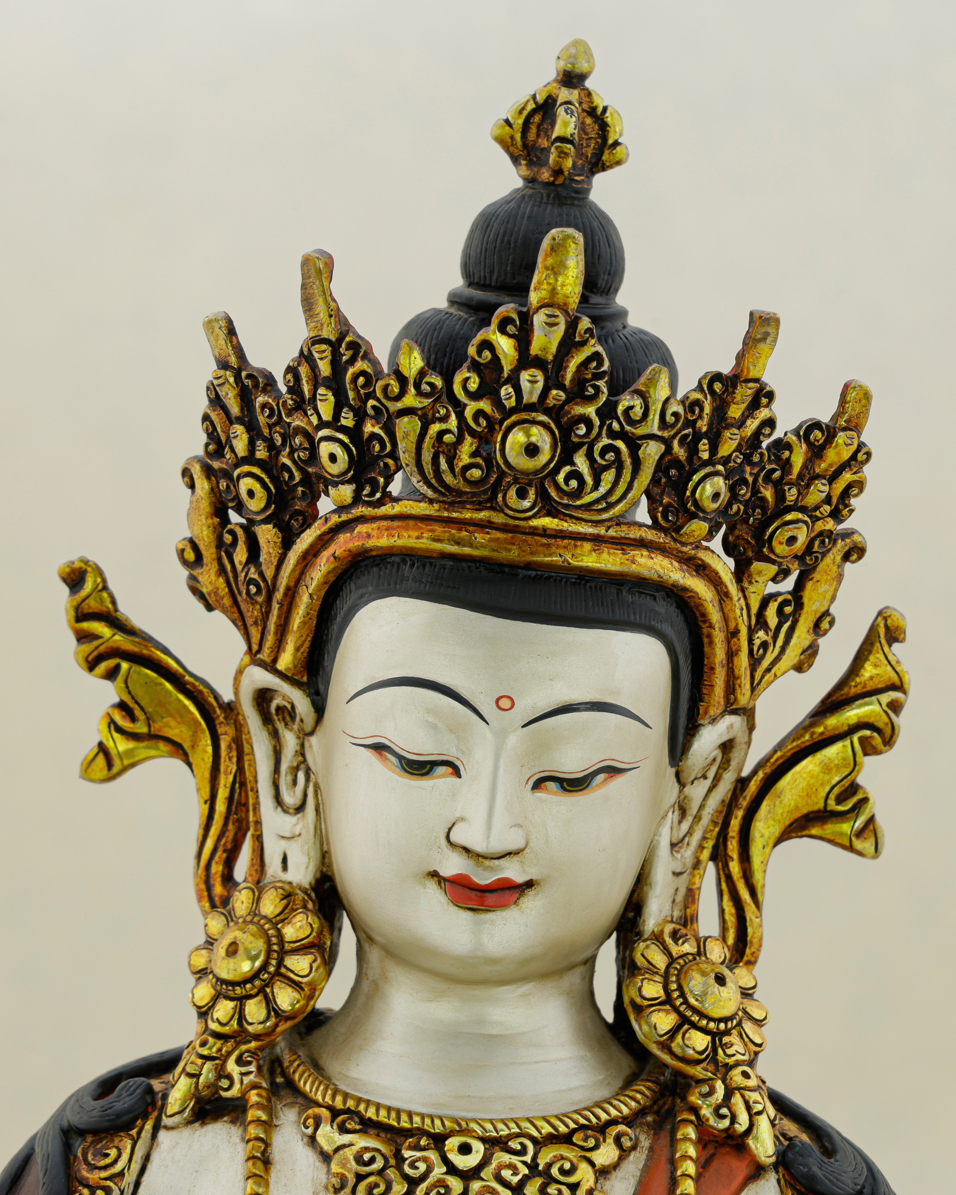 White as the Unstained Mind, Gold as Its Radiance | Handcrafted Vajrasattva From Nepal
