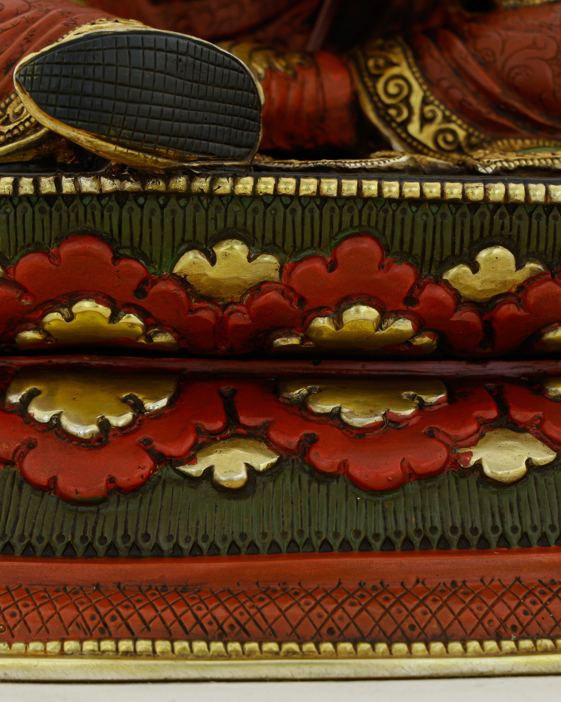 His Eyes Have Seen Every Demon Fall | Hand Painted Guru Rinpoche Statue - Authentic Handcrafted Statue
