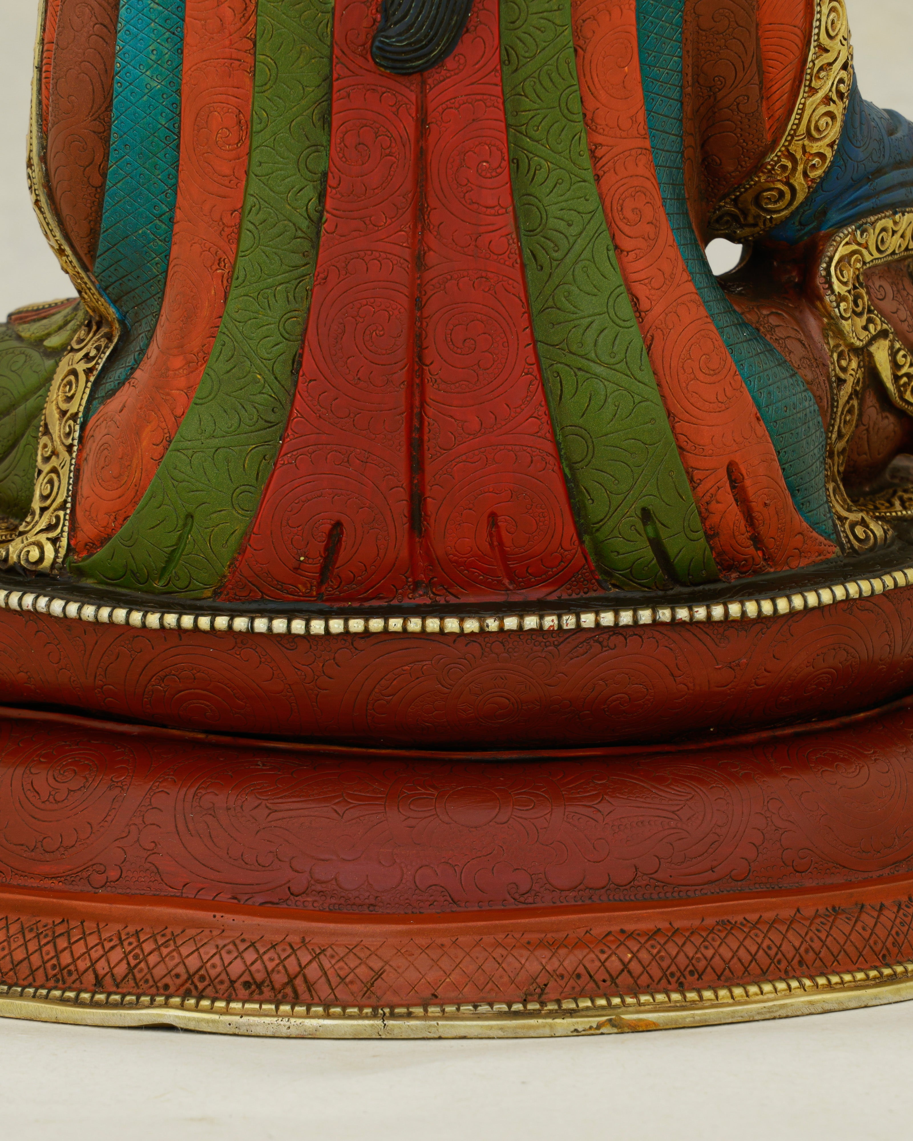 His Eyes Have Seen Every Demon Fall | Hand Painted Guru Rinpoche Statue