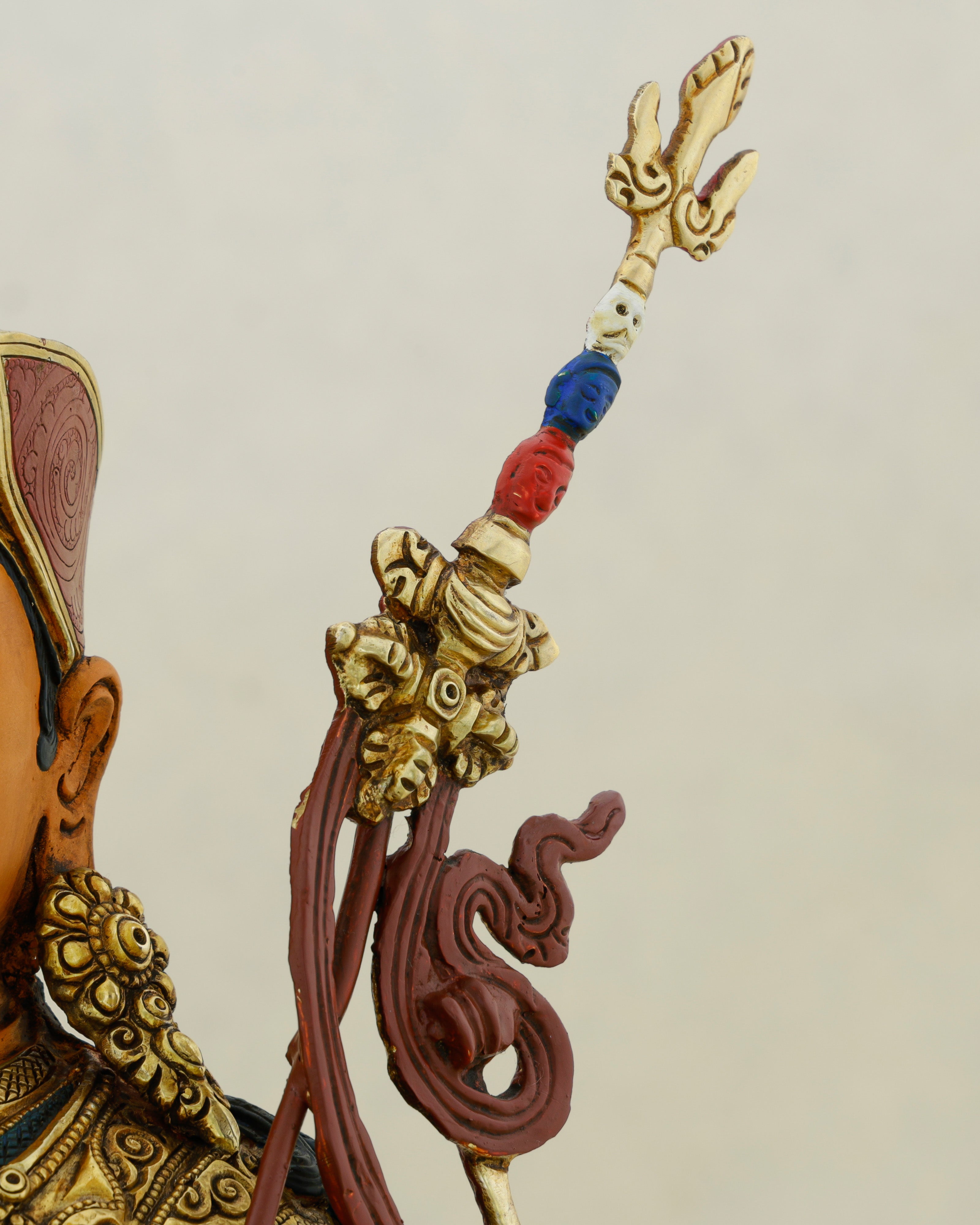 His Eyes Have Seen Every Demon Fall | Hand Painted Guru Rinpoche Statue