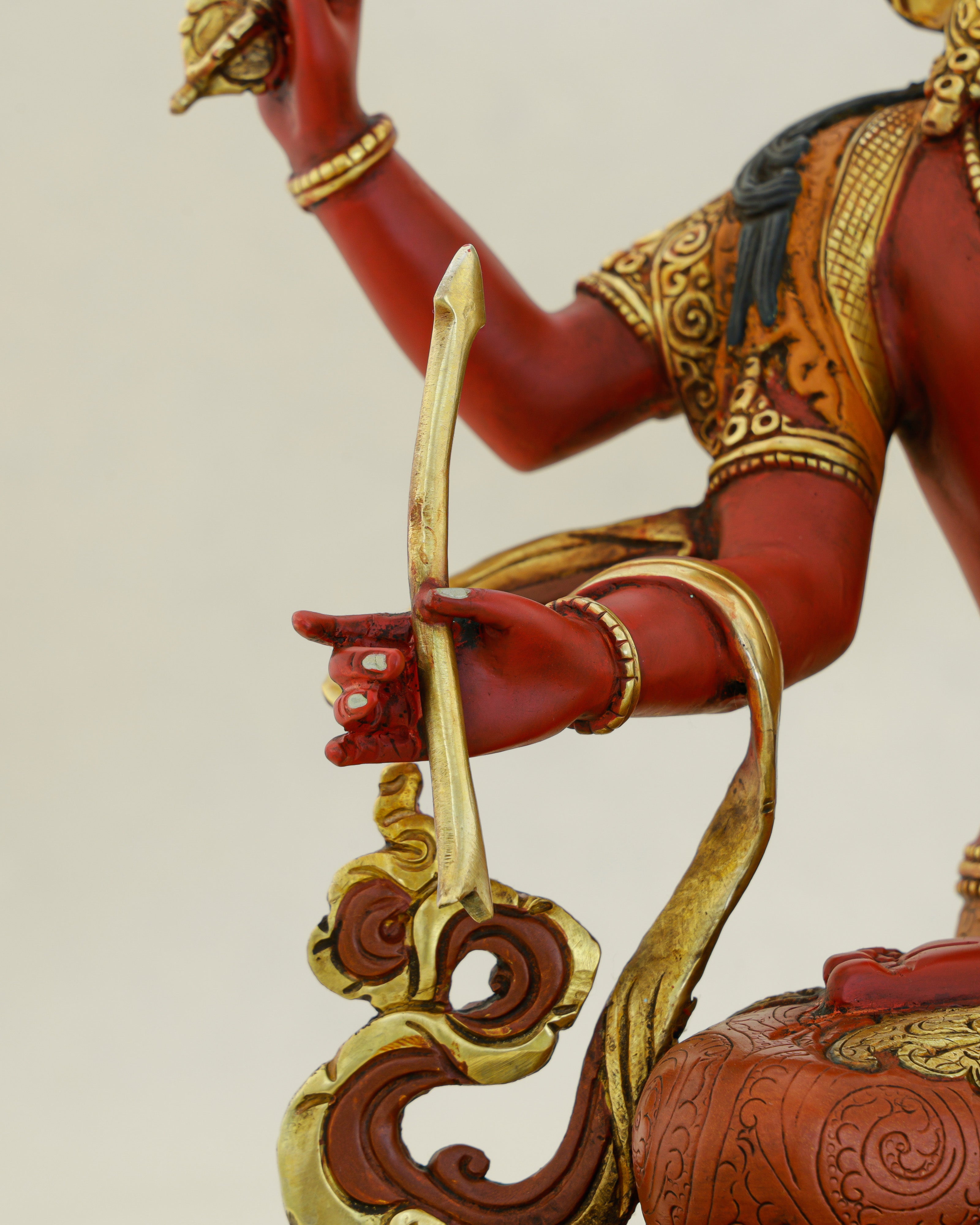 Red as Fire, Sharp as Truth | Six-Armed Manjushri From Nepal