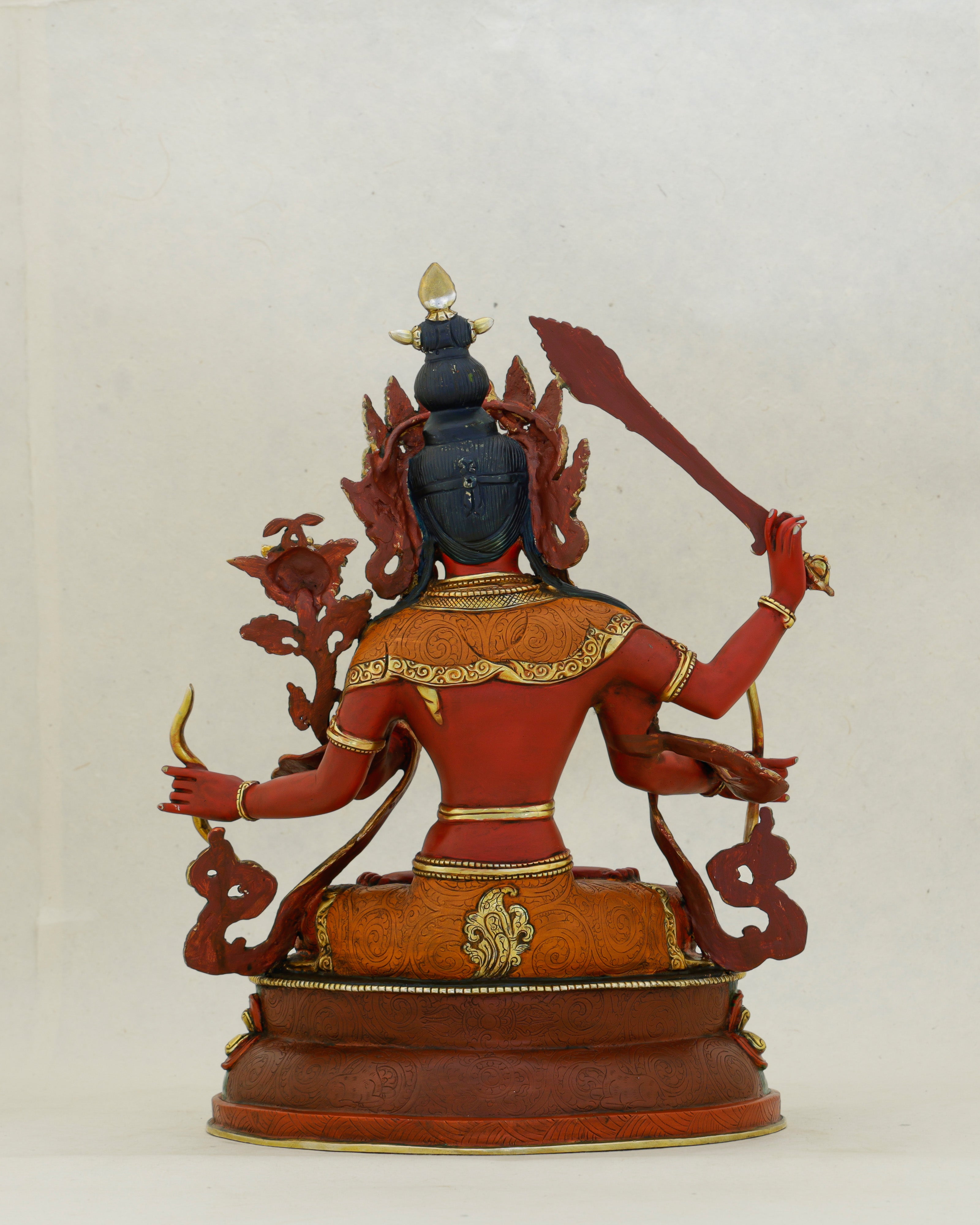 Red as Fire, Sharp as Truth | Six-Armed Manjushri From Nepal