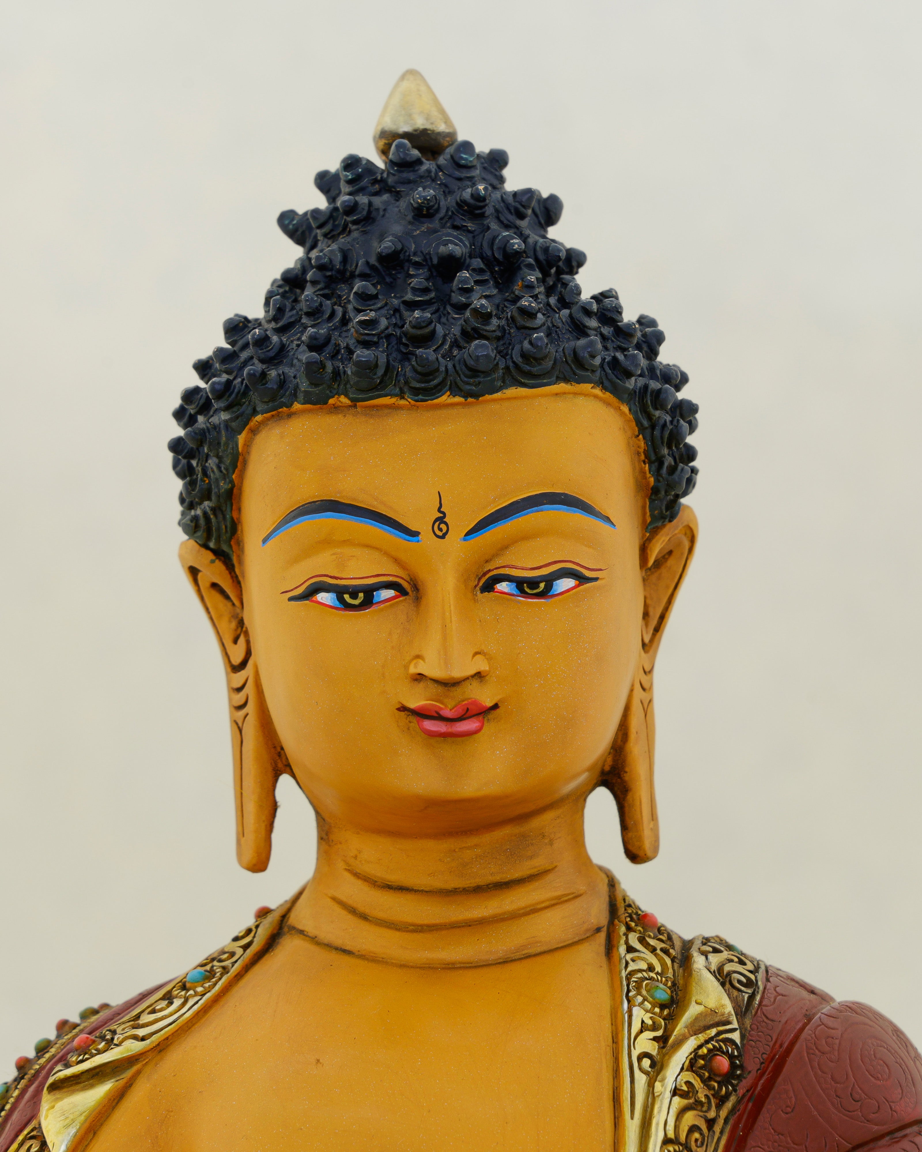 Warm as the Sun That Never Sets | Hand Painted Sakyamuni Buddha Statue