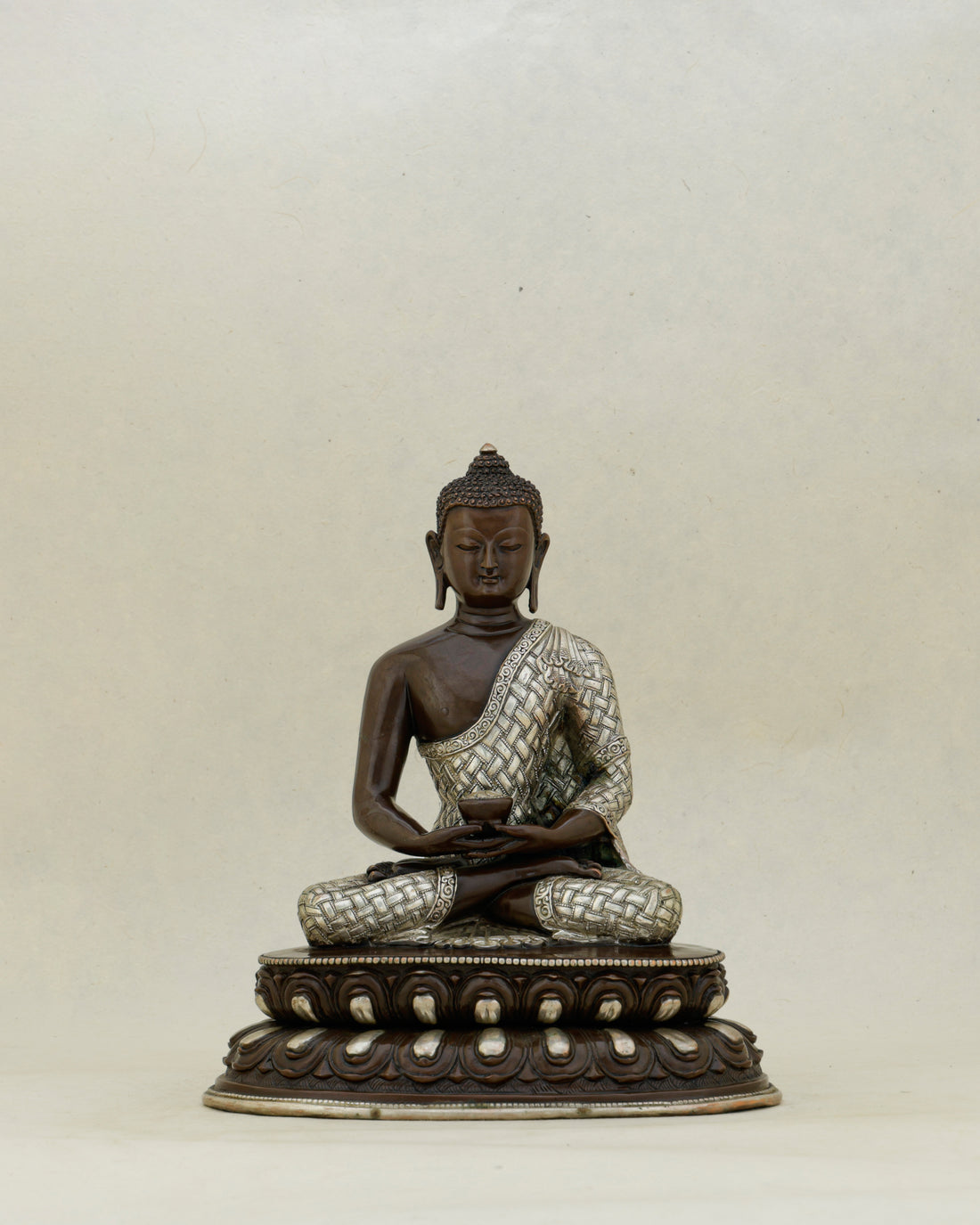 Dark as the Infinite, Bright as the Pure Land |&nbsp; Oxidized Amitabha Buddha From Nepal - Handcrafted Buddhist Statue