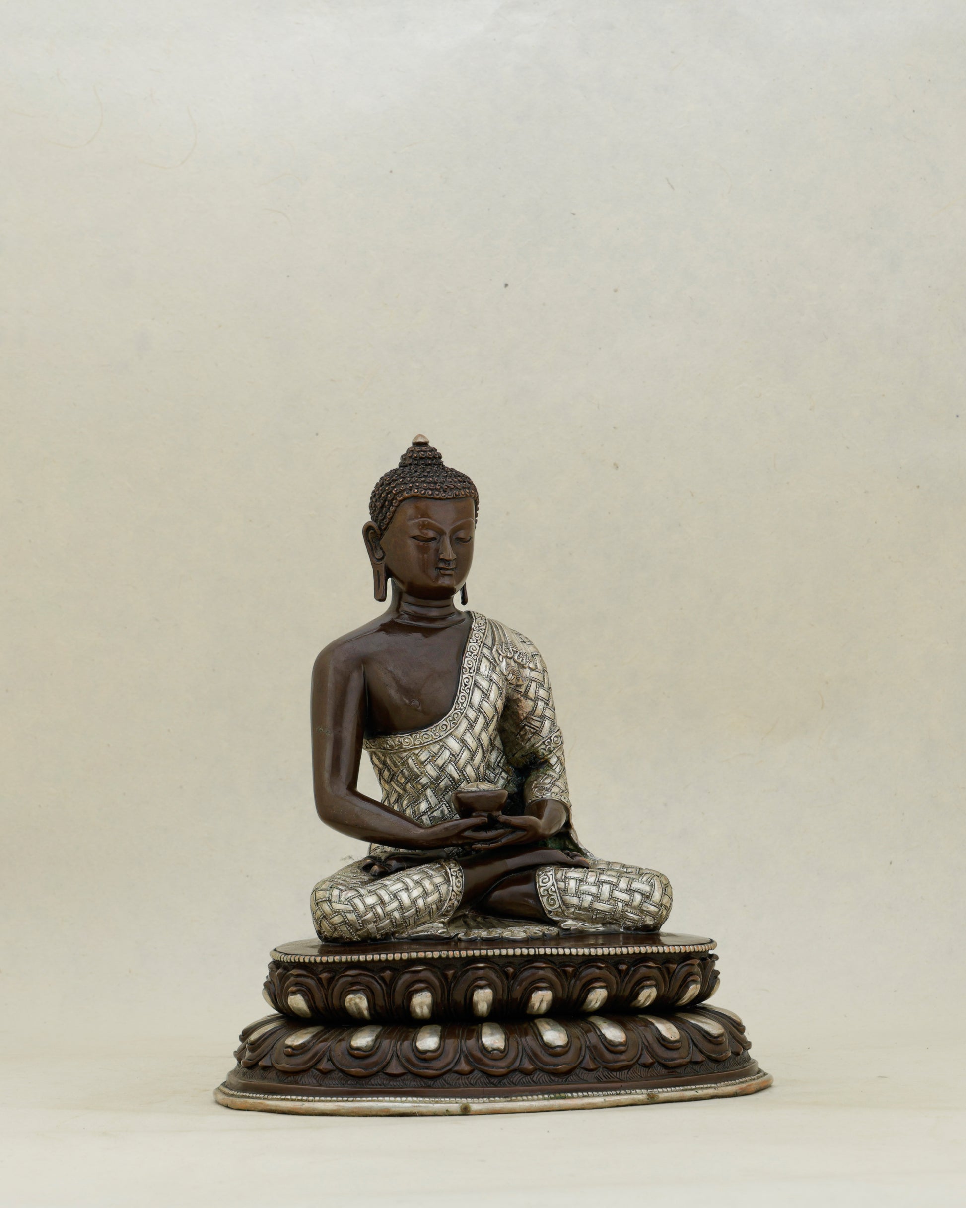Dark as the Infinite, Bright as the Pure Land |&nbsp; Oxidized Amitabha Buddha From Nepal - Authentic Handcrafted Statue