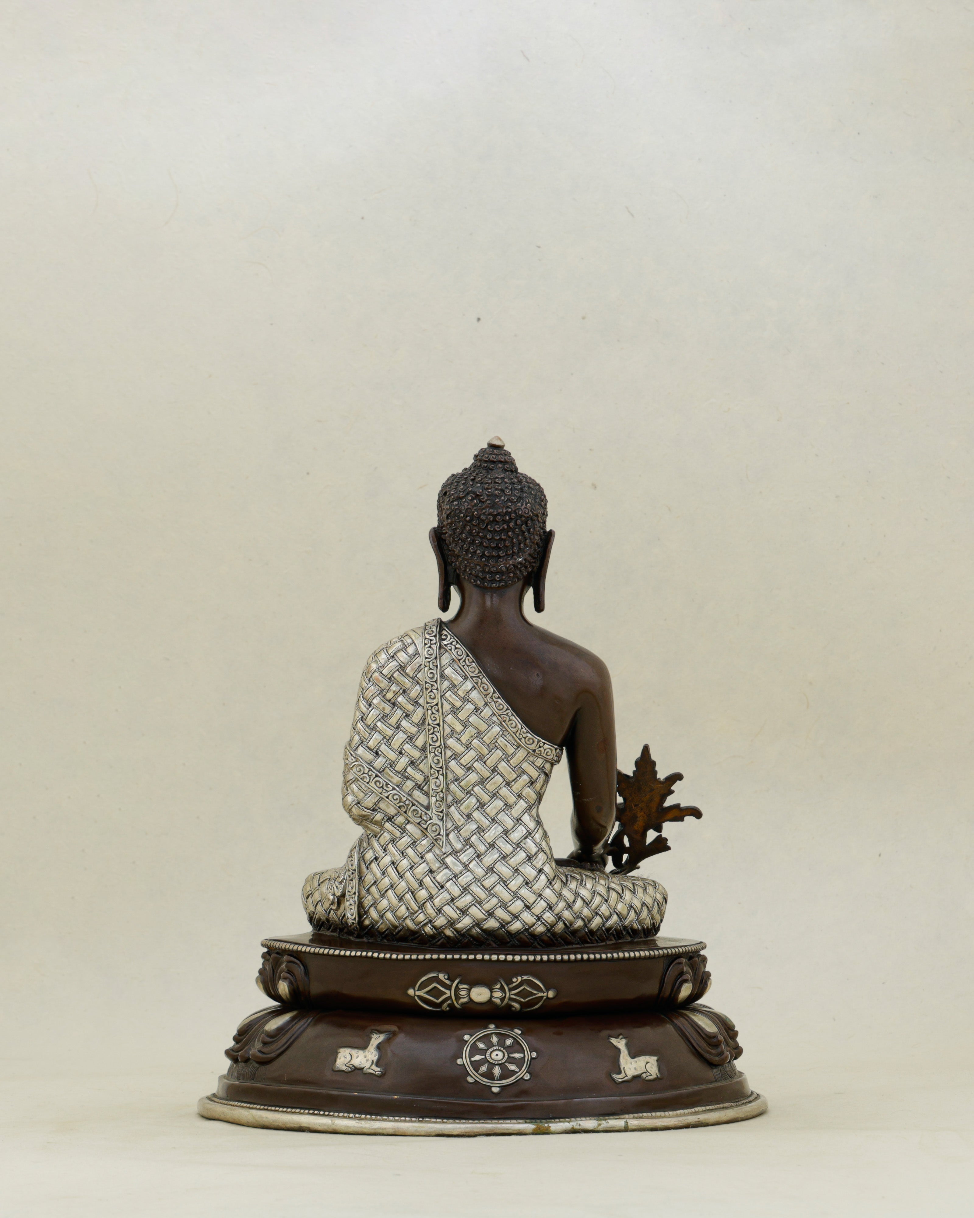 Bronze and Silver, Ancient and Healing | Oxidized Medicine Buddha From Nepal