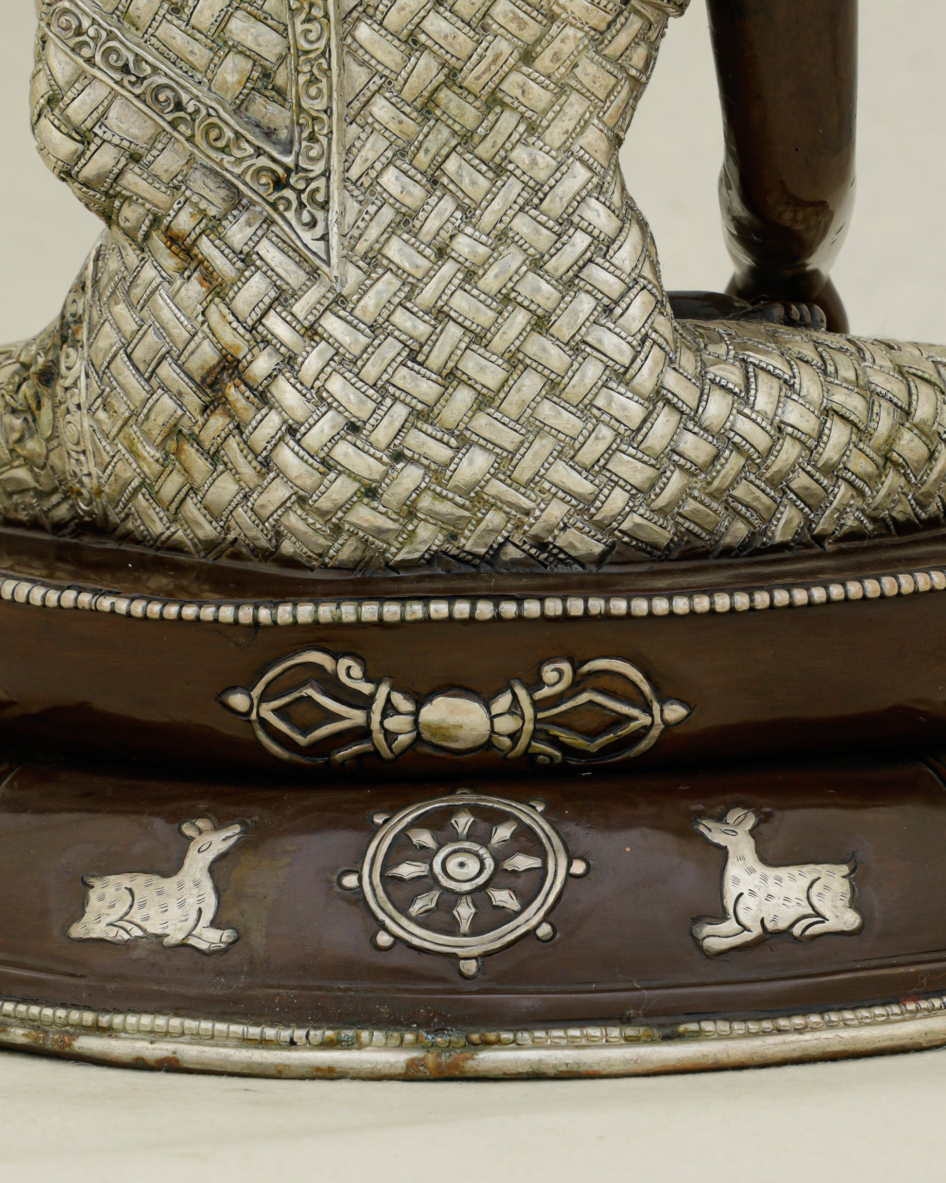 Where Bronze Meets Wisdom | Oxidized Silver Sakyamuni Buddha - Authentic Handcrafted Statue