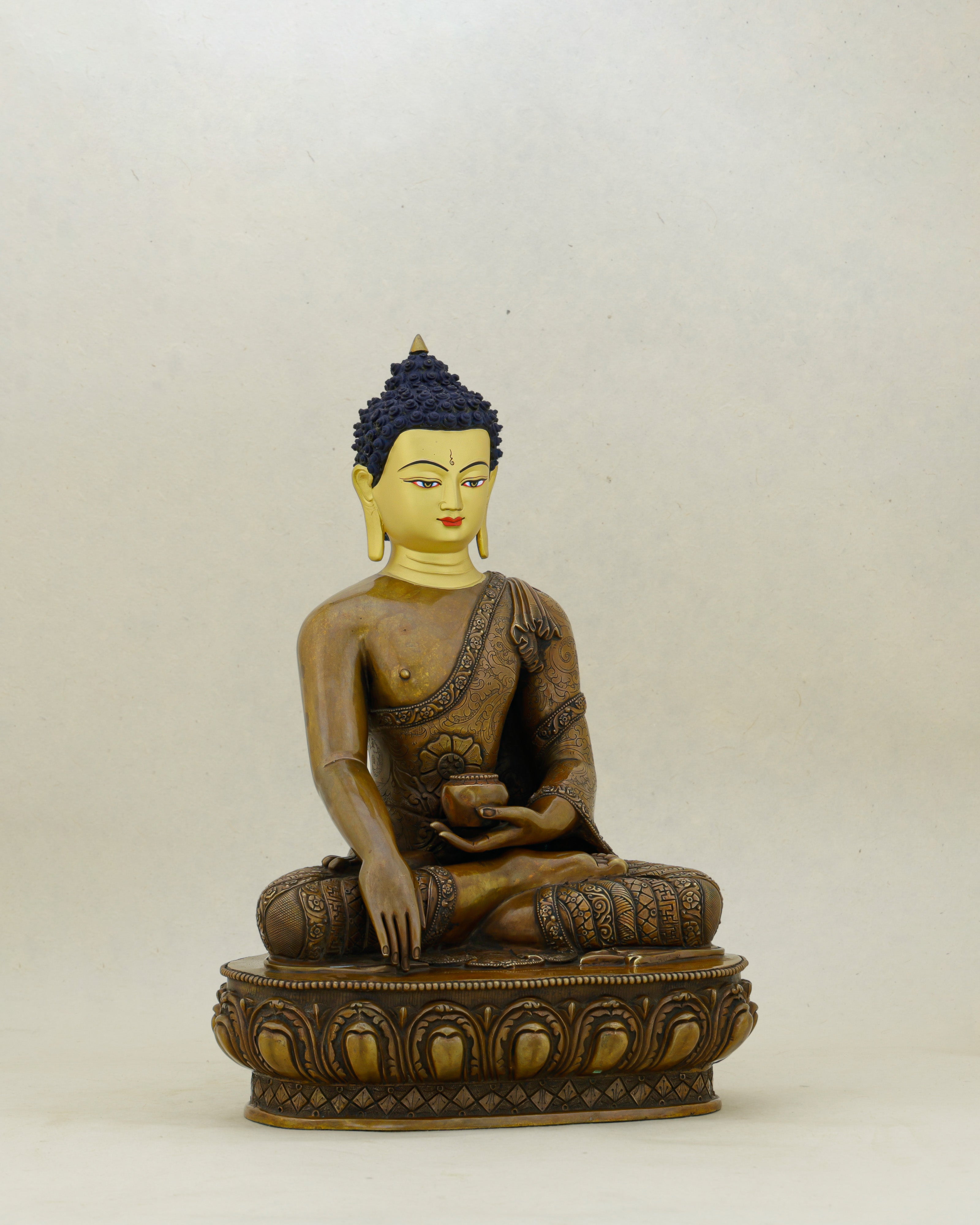 Golden Face, Ancient Soul | Oxidized Sakyamuni Buddha Statue