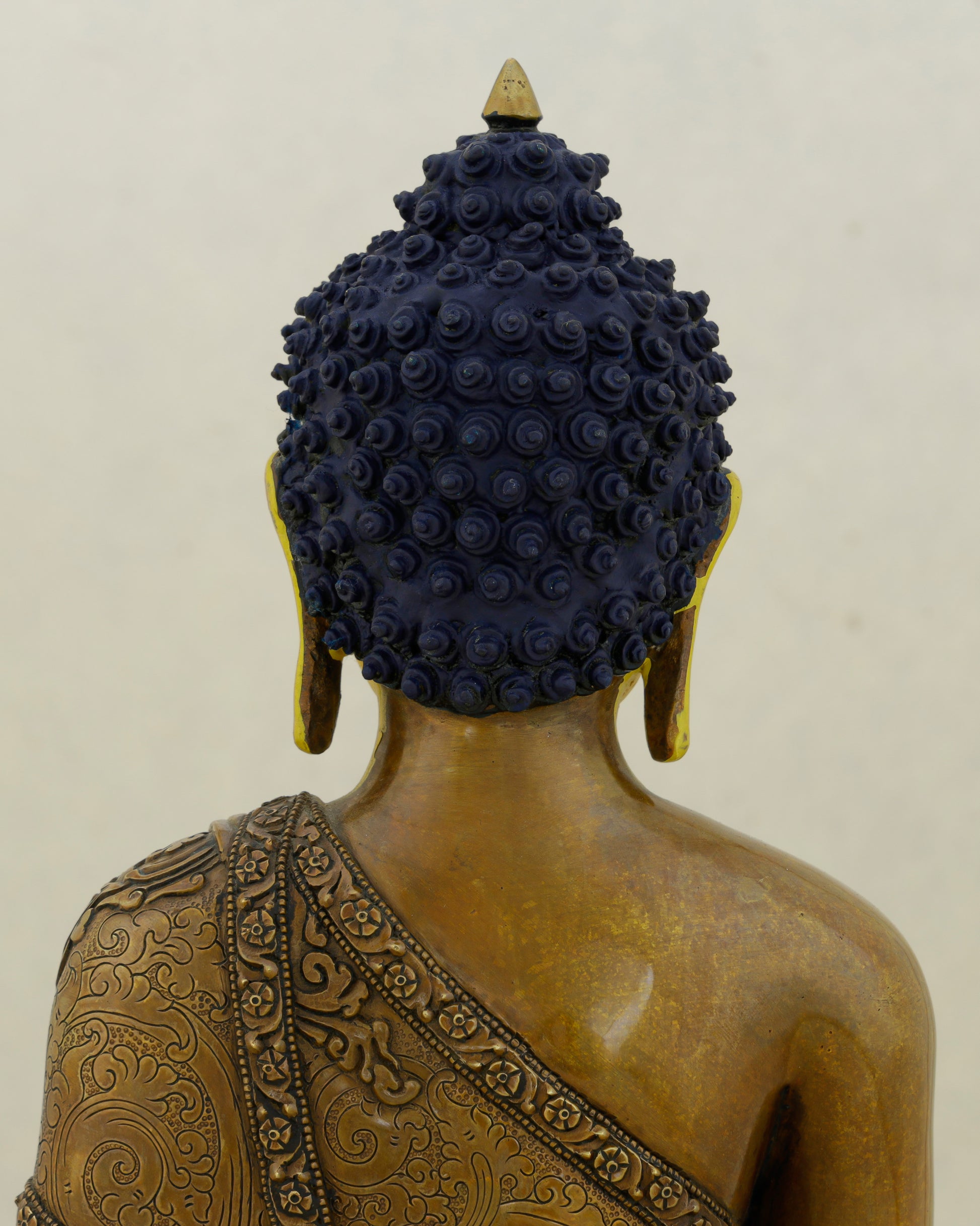 Golden Face, Ancient Soul | Oxidized Sakyamuni Buddha Statue - Authentic Handcrafted Statue