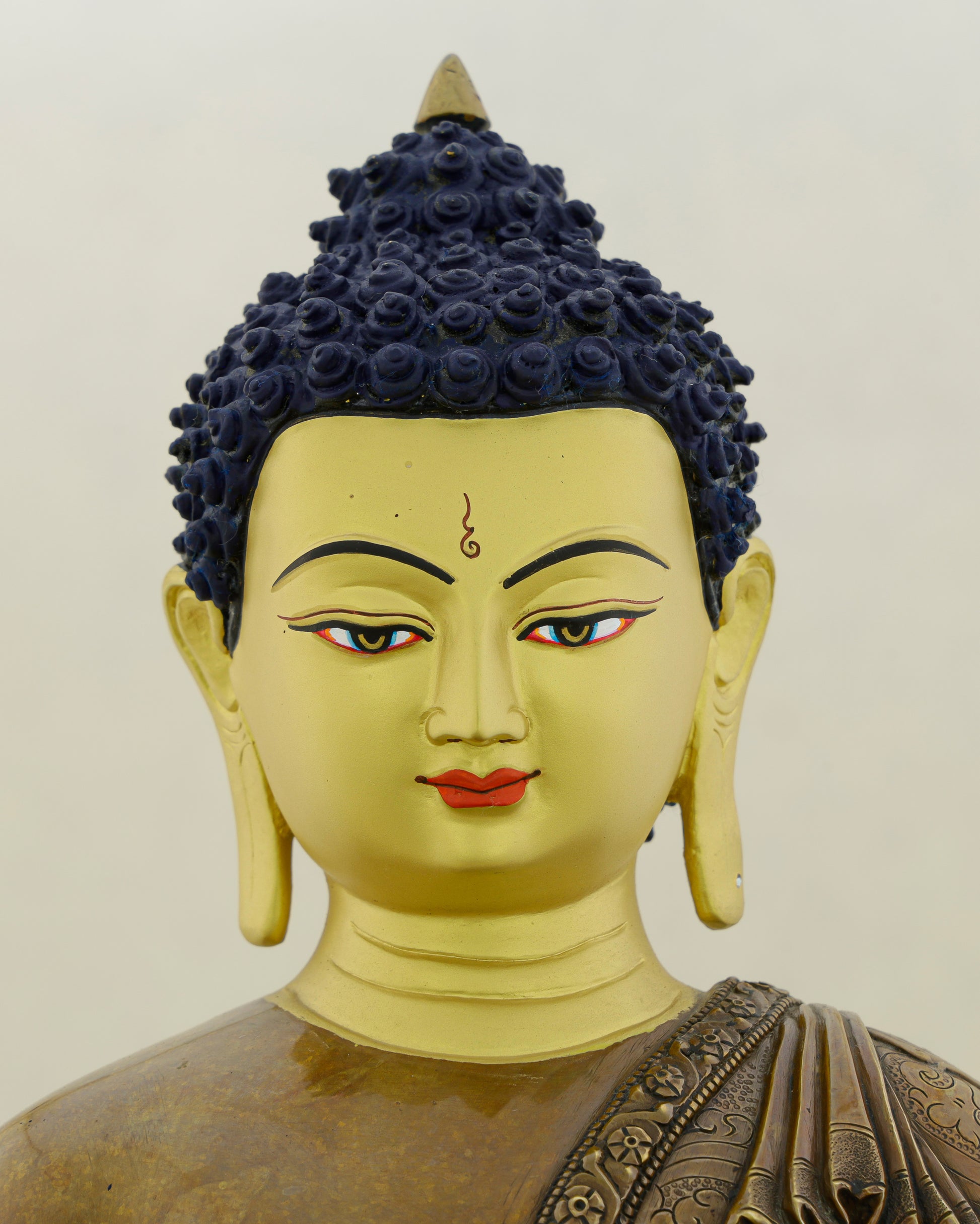 Golden Face, Ancient Soul | Oxidized Sakyamuni Buddha Statue - Authentic Handcrafted Statue