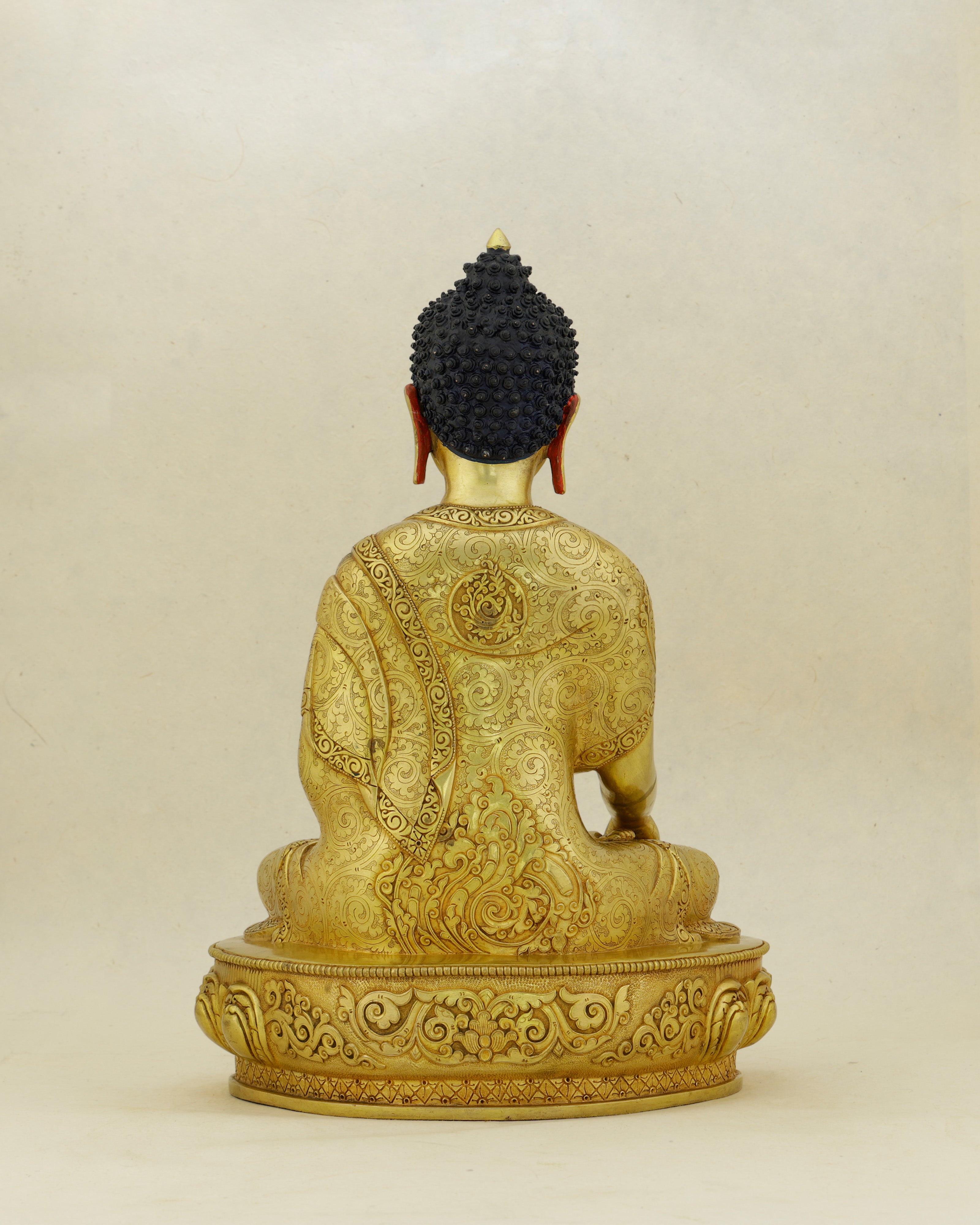 Carved in Gold, Rooted in Truth | 24K Gold Gilded Sakyamuni Buddha Statue