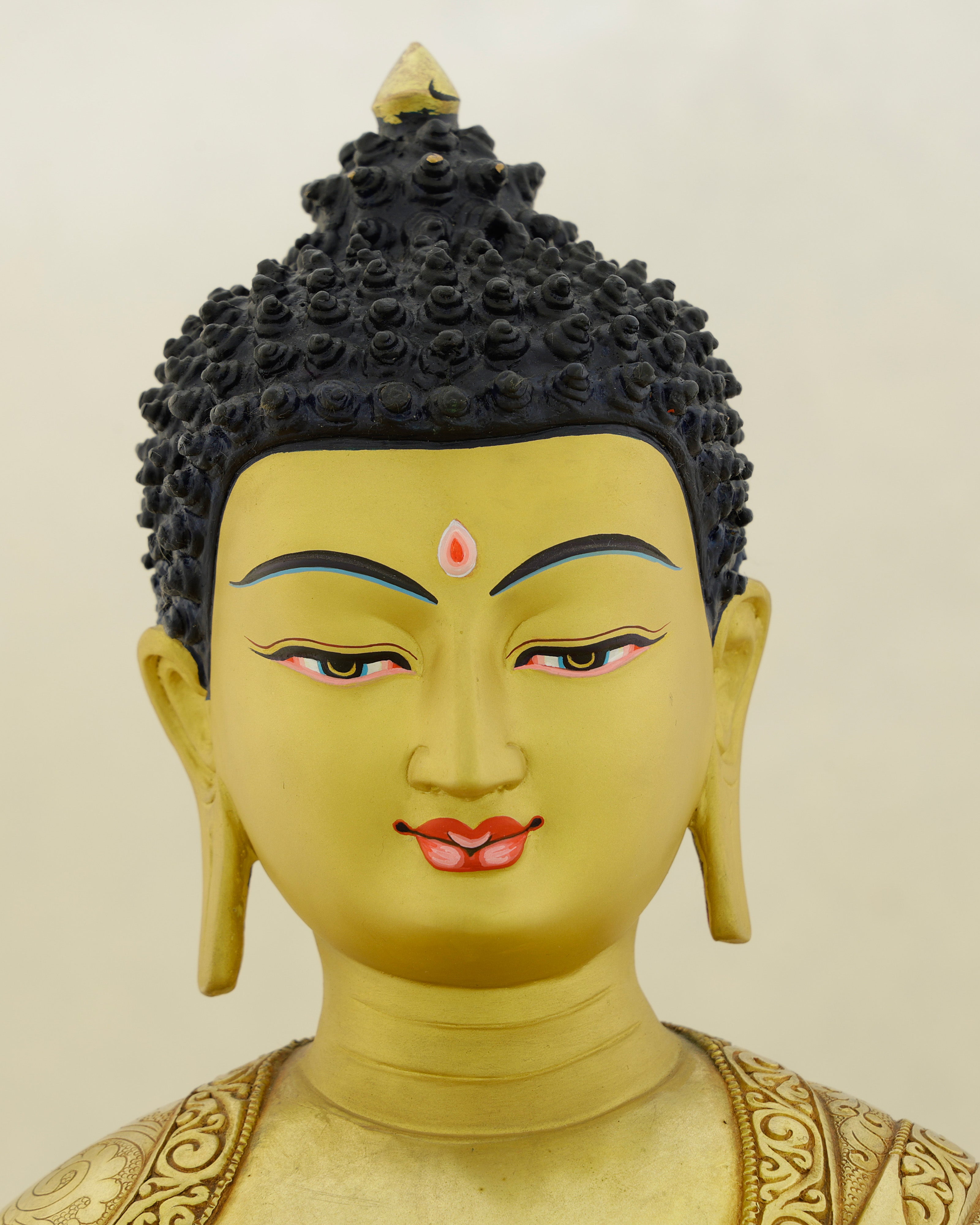 Carved in Gold, Rooted in Truth | 24K Gold Gilded Sakyamuni Buddha Statue