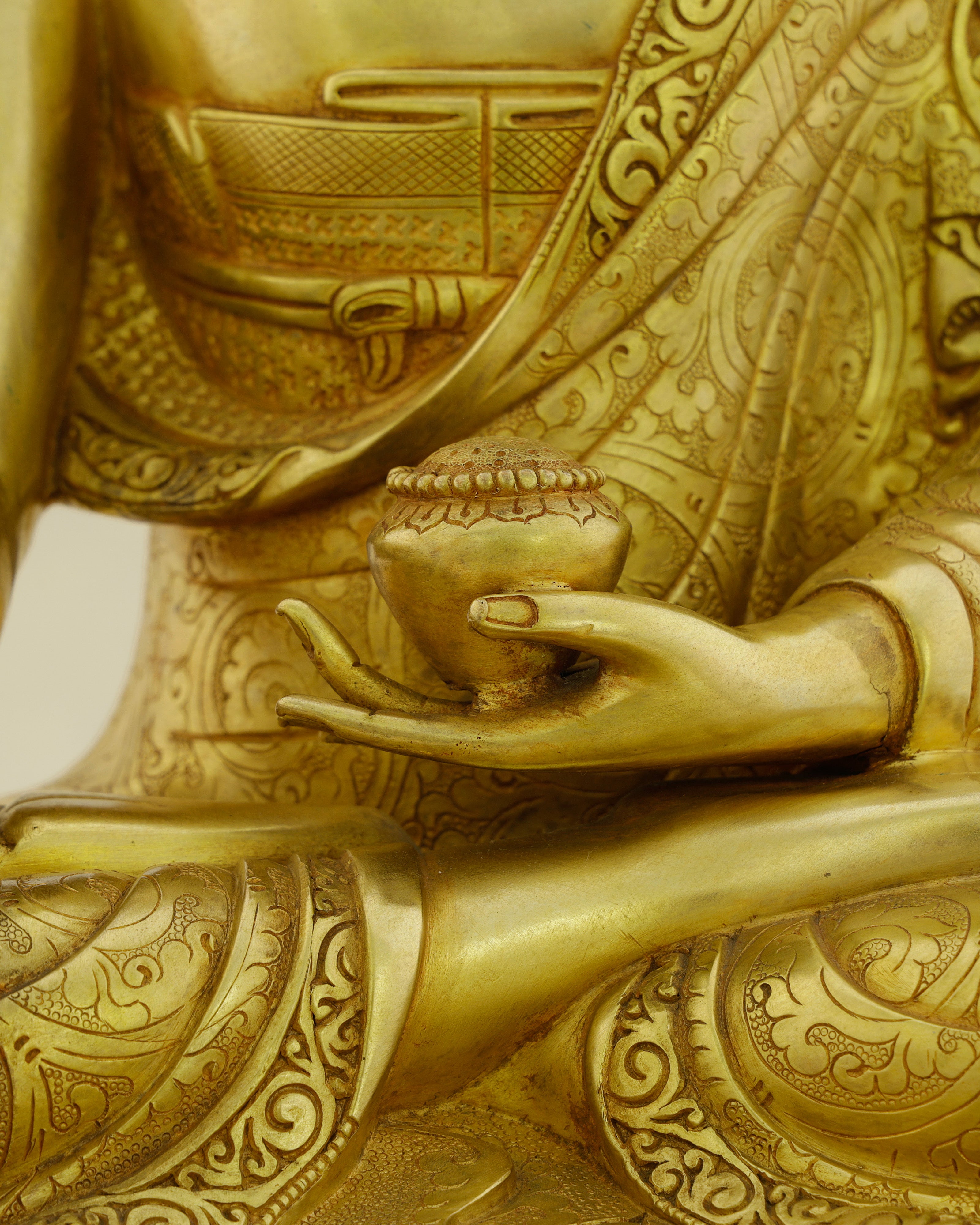 Carved in Gold, Rooted in Truth | 24K Gold Gilded Sakyamuni Buddha Statue