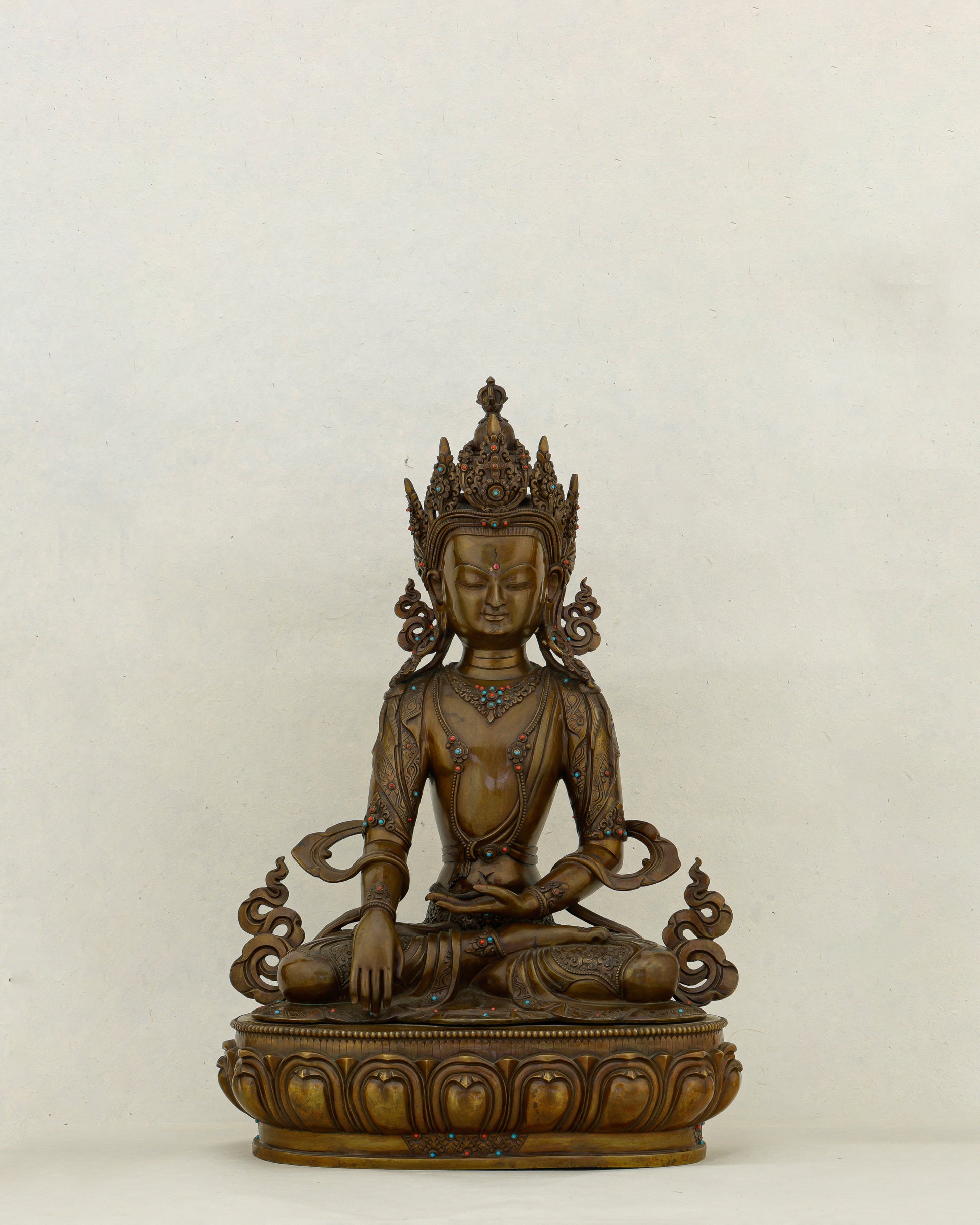 Crowned in Copper, Rooted in Power | Nepalese Oxidized Mitrugpa That Purifies Every Space - Authentic Handcrafted Statue
