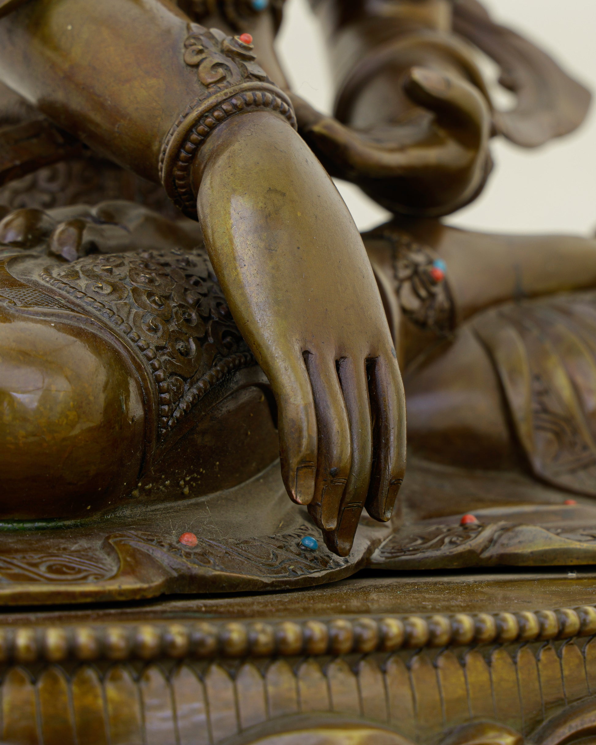 Crowned in Copper, Rooted in Power | Nepalese Oxidized Mitrugpa That Purifies Every Space - Authentic Handcrafted Statue