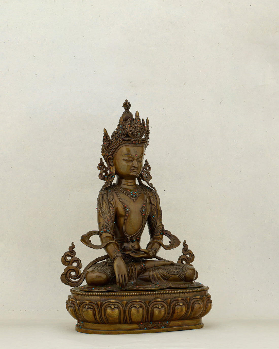 Crowned in Copper, Rooted in Power | Nepalese Oxidized Mitrugpa That Purifies Every Space - Handcrafted Buddhist Statue - Authentic Sacred Art