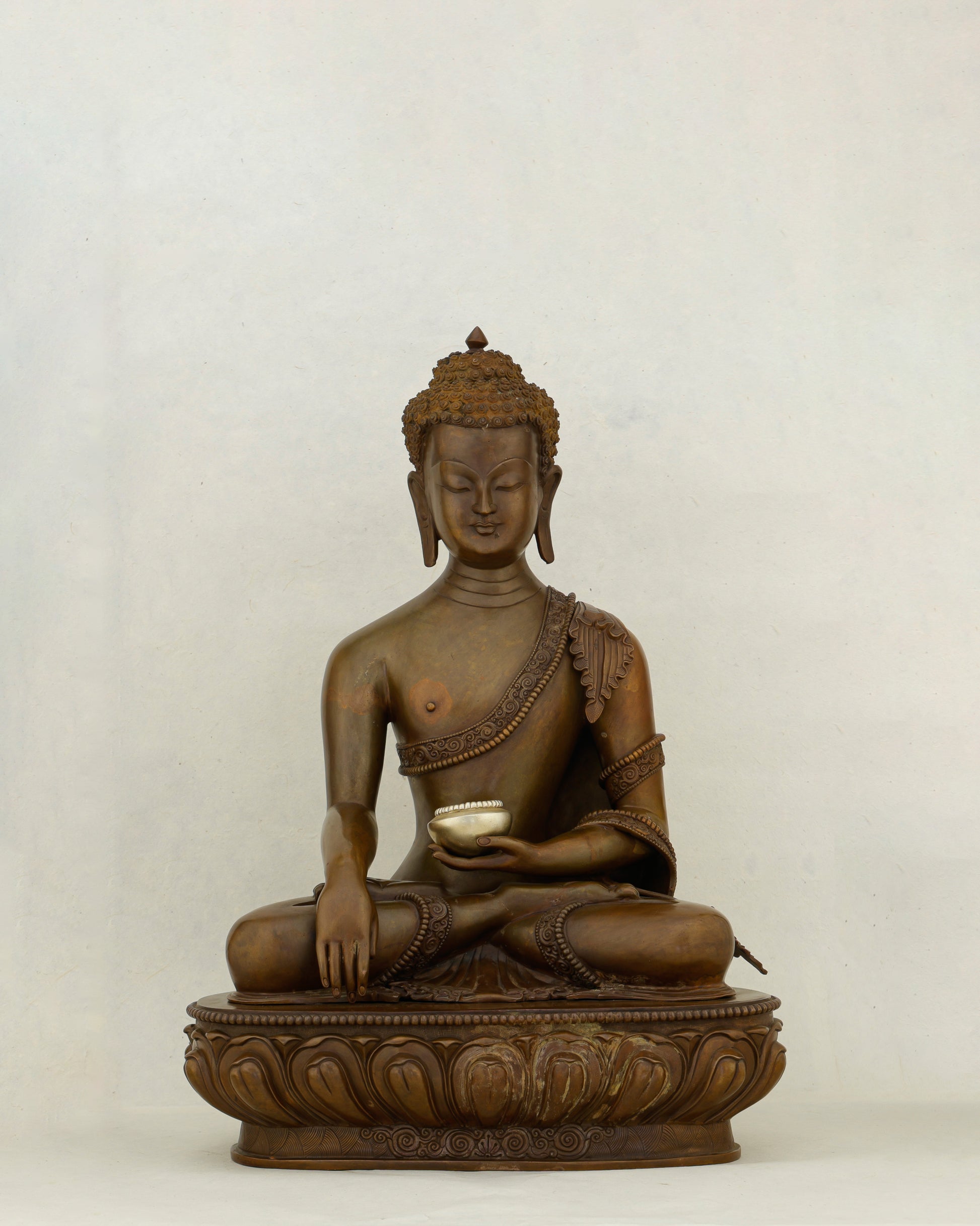 Silence Cast in Copper | Nepalese Oxidized Sakyamuni Buddha That Commands Every Room - Authentic Handcrafted Statue