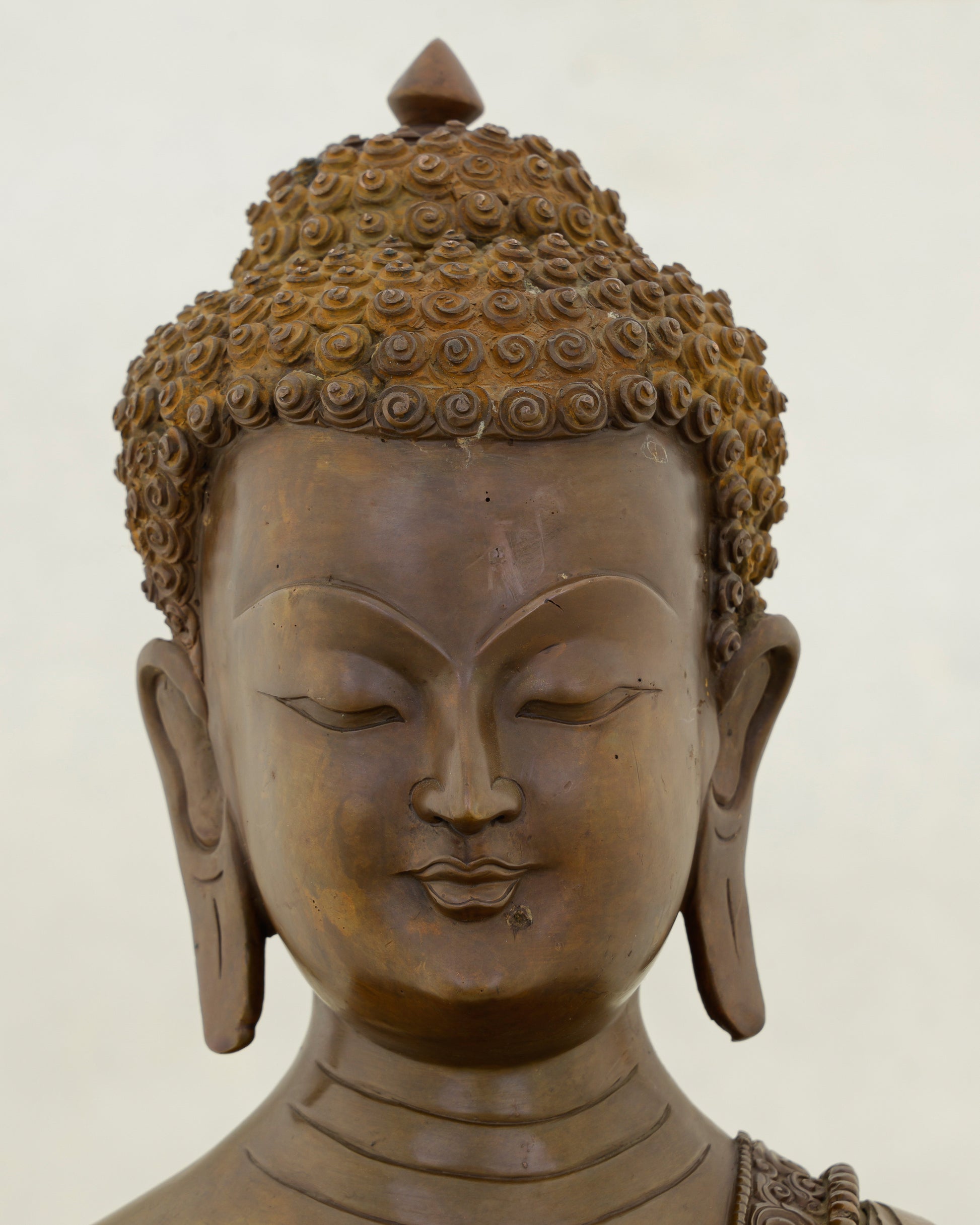 Silence Cast in Copper | Nepalese Oxidized Sakyamuni Buddha That Commands Every Room - Authentic Handcrafted Statue