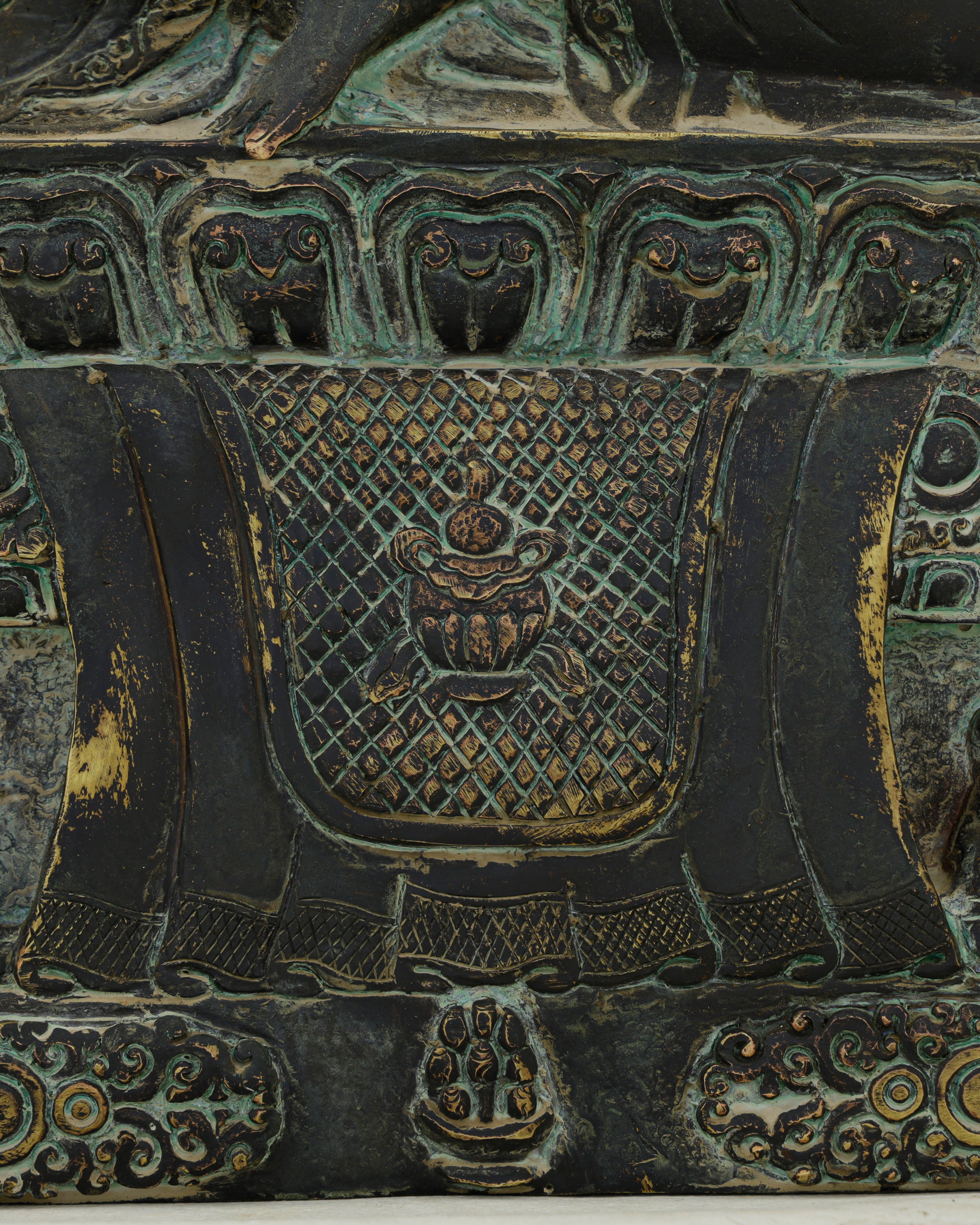 Ancient Wealth Rises from Darkness| Nepalese Antique Oxidized Dzambhala Shrine&nbsp;