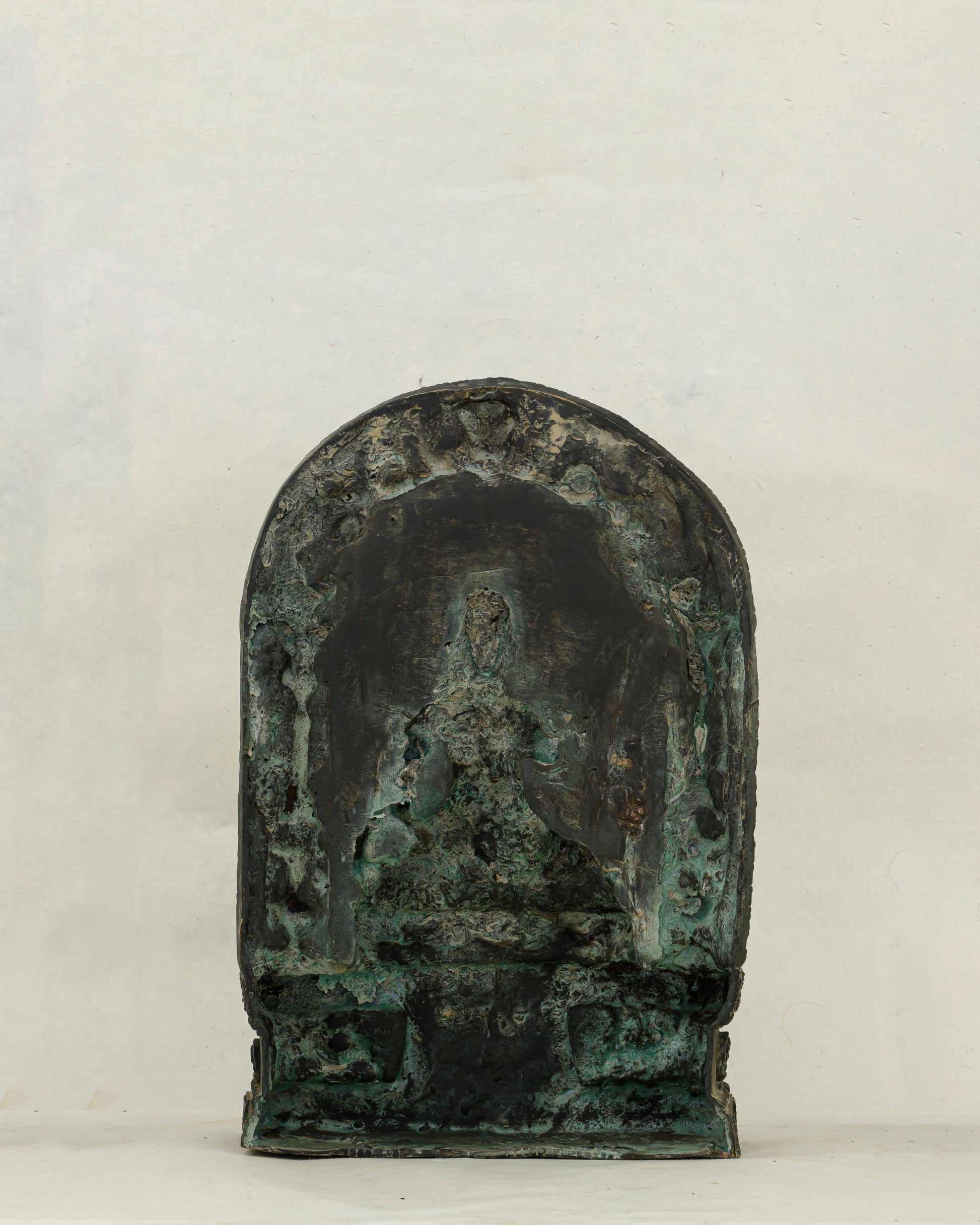 Ancient Wealth Rises from Darkness| Nepalese Antique Oxidized Dzambhala Shrine&nbsp; - Authentic Handcrafted Statue