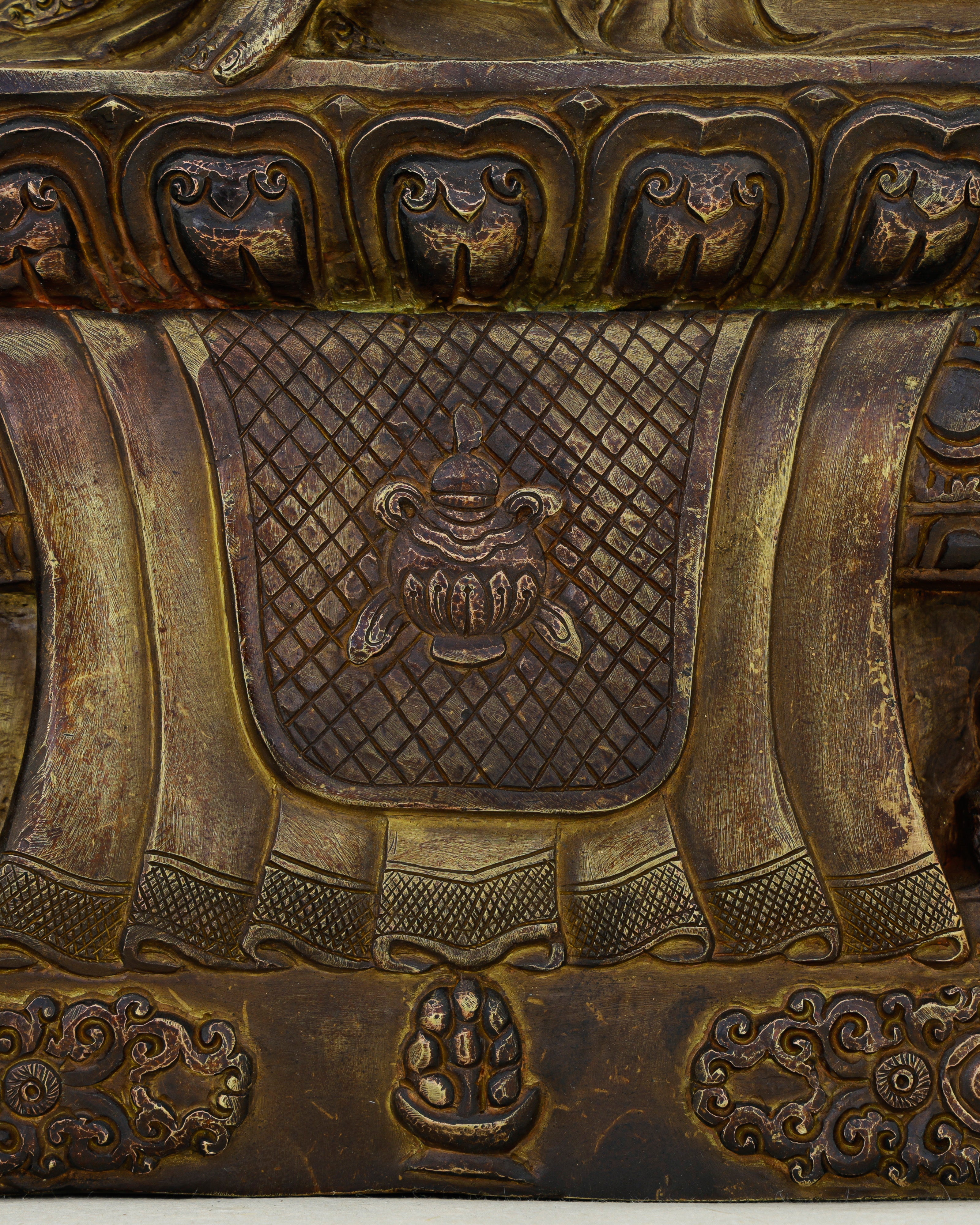 Copper-Kissed and Crown-Adorned | Nepalese Antique Dzambhala Shrine Statue That Flows With Fortune