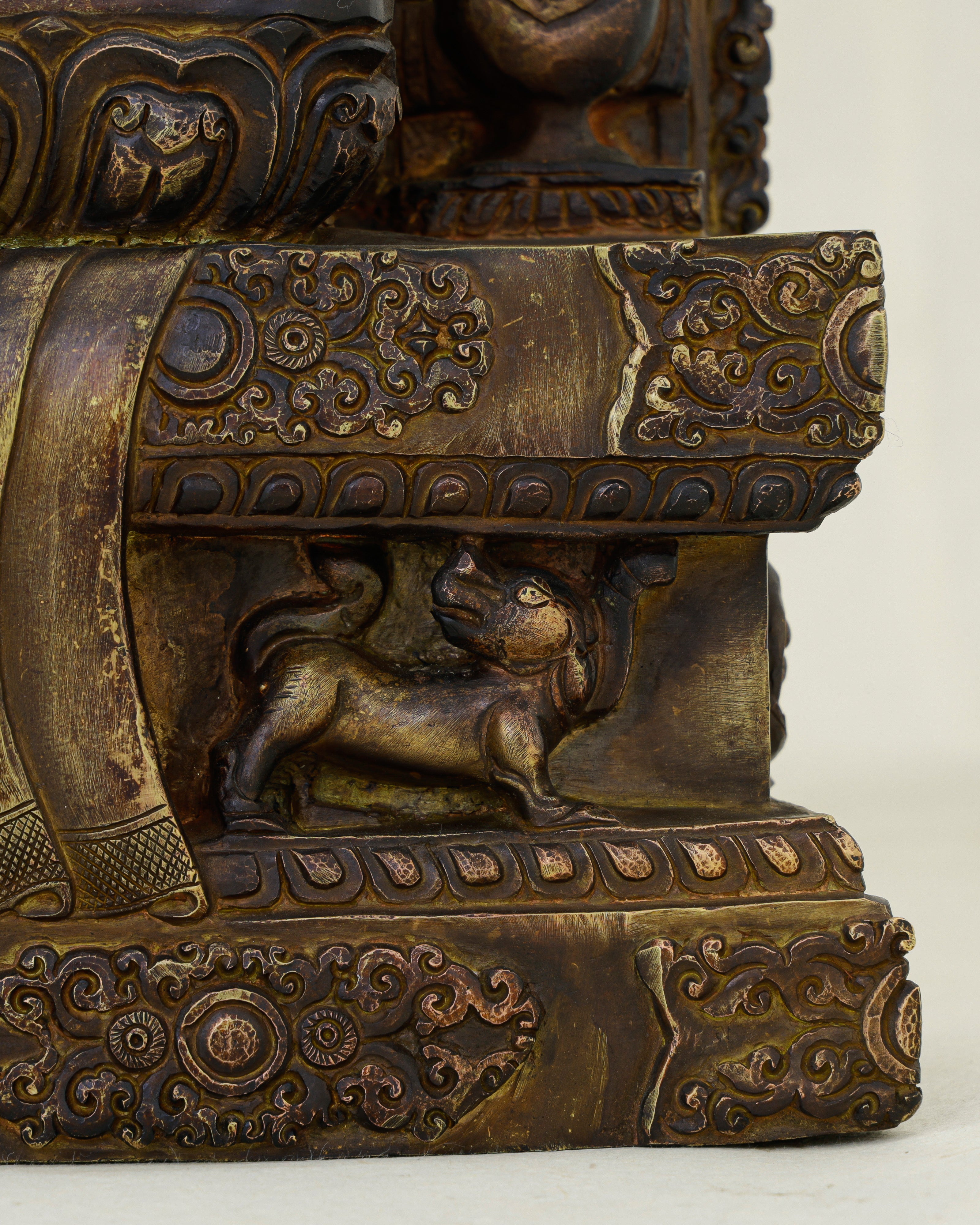 Copper-Kissed and Crown-Adorned | Nepalese Antique Dzambhala Shrine Statue That Flows With Fortune