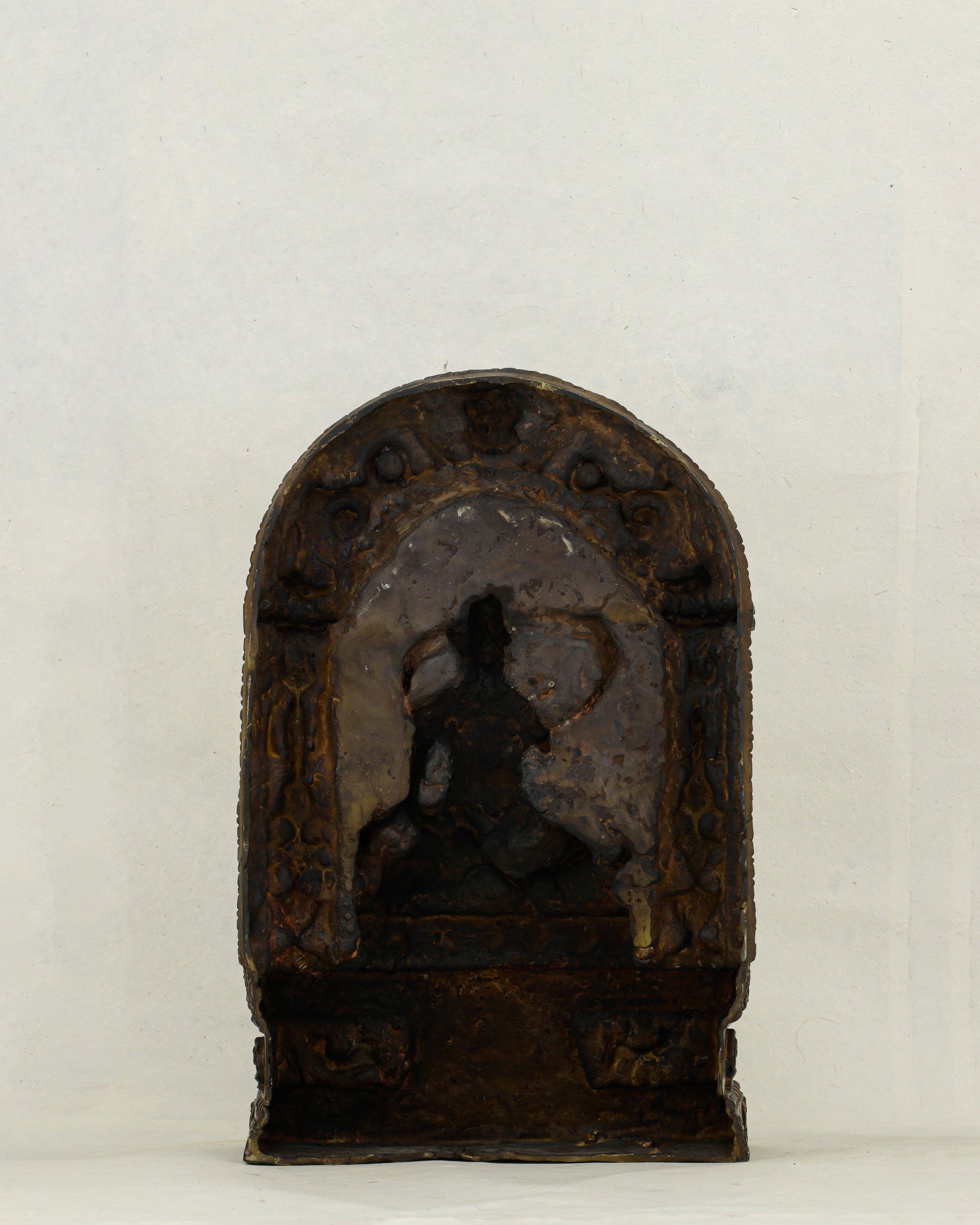 Copper-Kissed and Crown-Adorned | Nepalese Antique Dzambhala Shrine Statue That Flows With Fortune - Authentic Handcrafted Statue