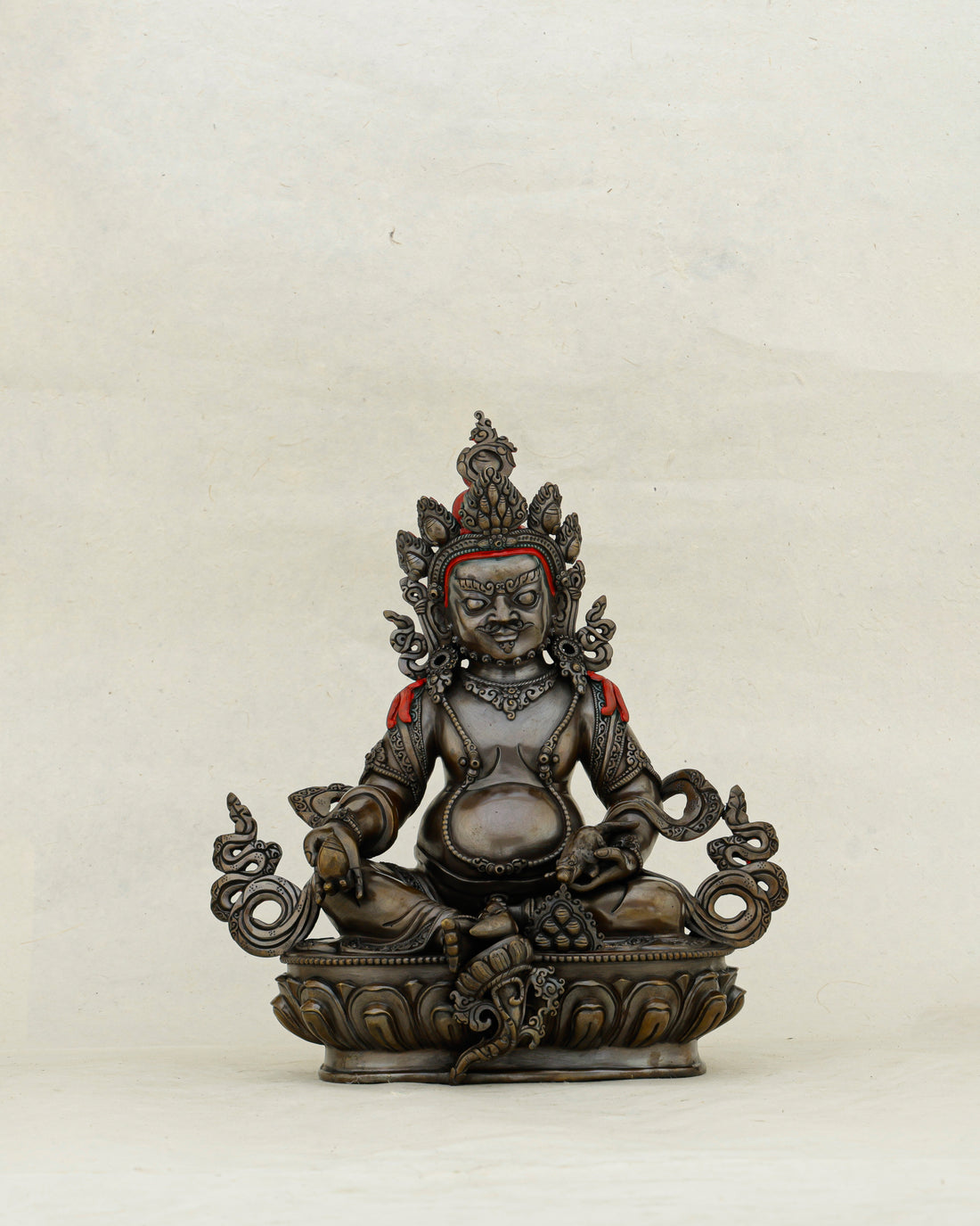 Dark, Powerful, and Overflowing | Nepalese Oxidized Dzambhala Statue That Unlocks Abundance - Handcrafted Buddhist Statue