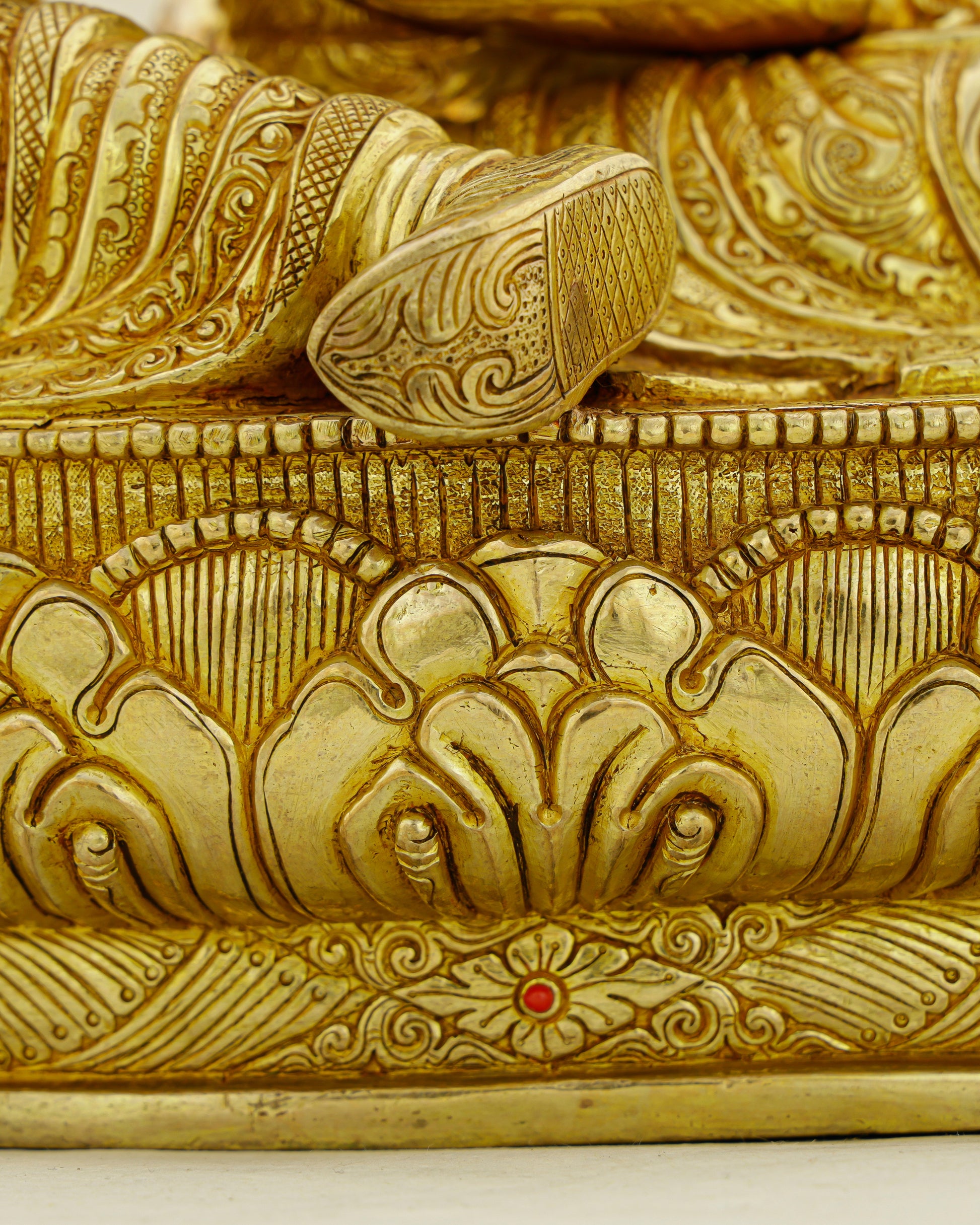 Born from a Lotus, Forged in Gold | Nepalese 24K Guru Rinpoche Statue - Authentic Handcrafted Statue