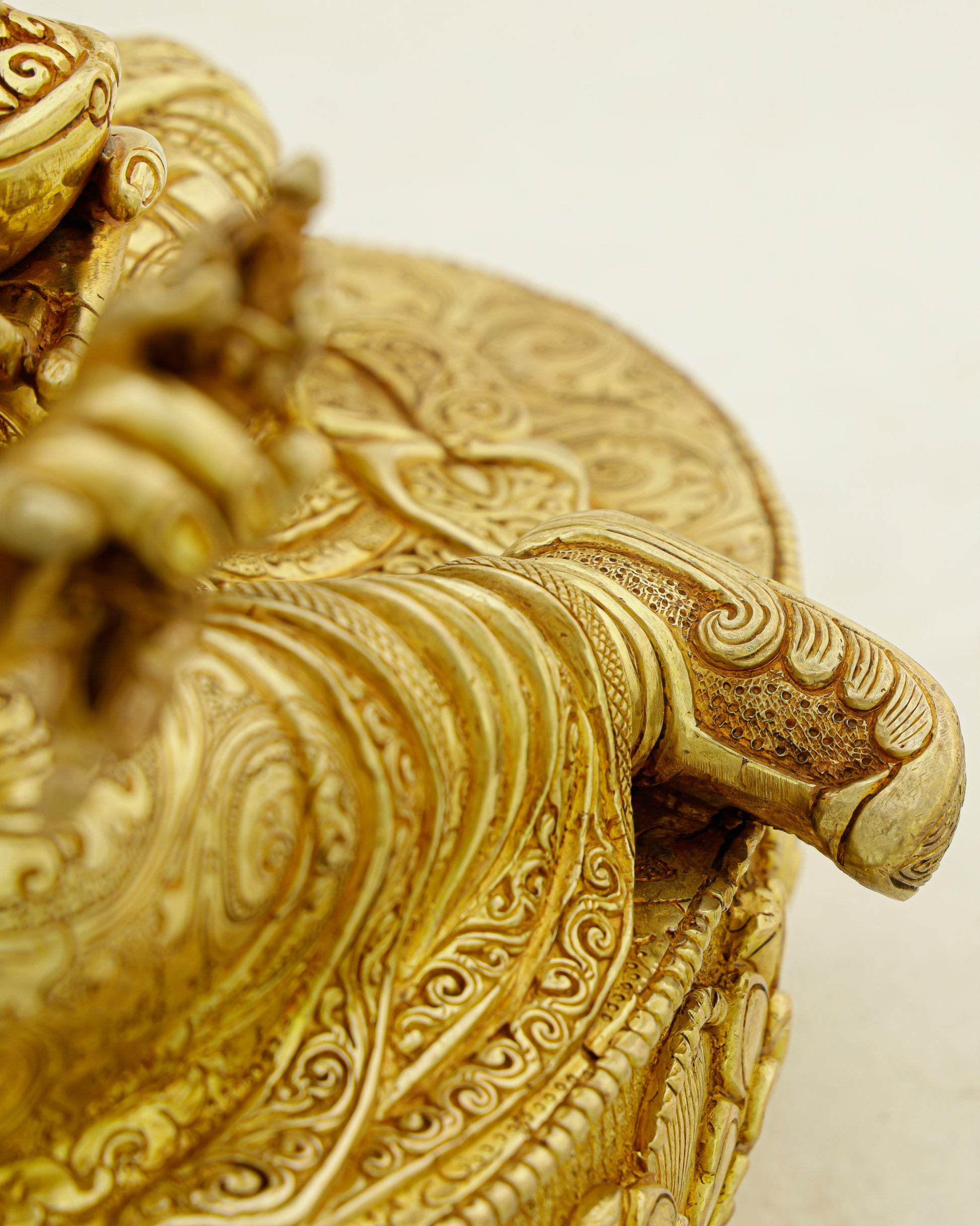 Born from a Lotus, Forged in Gold | Nepalese 24K Guru Rinpoche Statue - Authentic Handcrafted Statue
