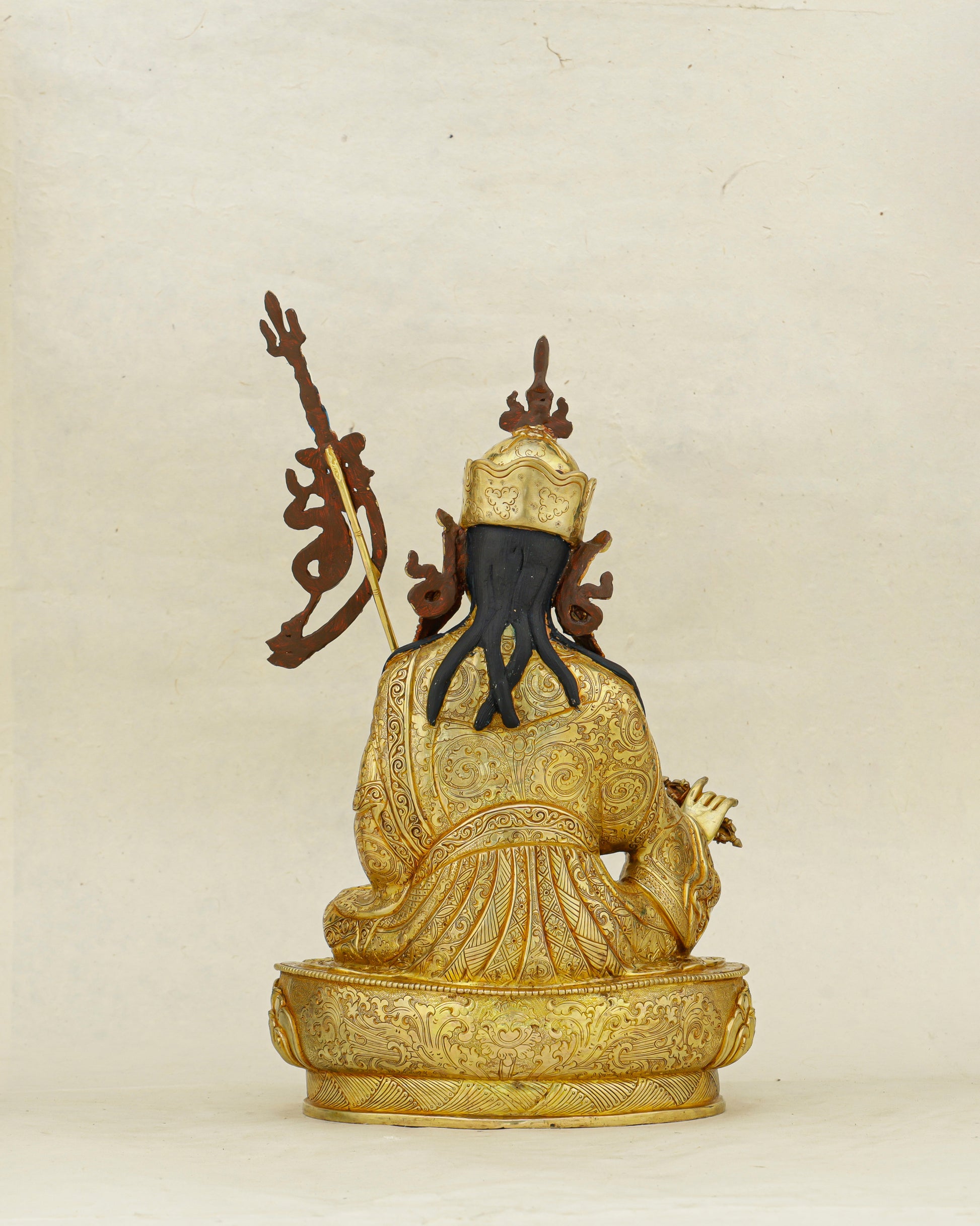 Born from a Lotus, Forged in Gold | Nepalese 24K Guru Rinpoche Statue - Authentic Handcrafted Statue
