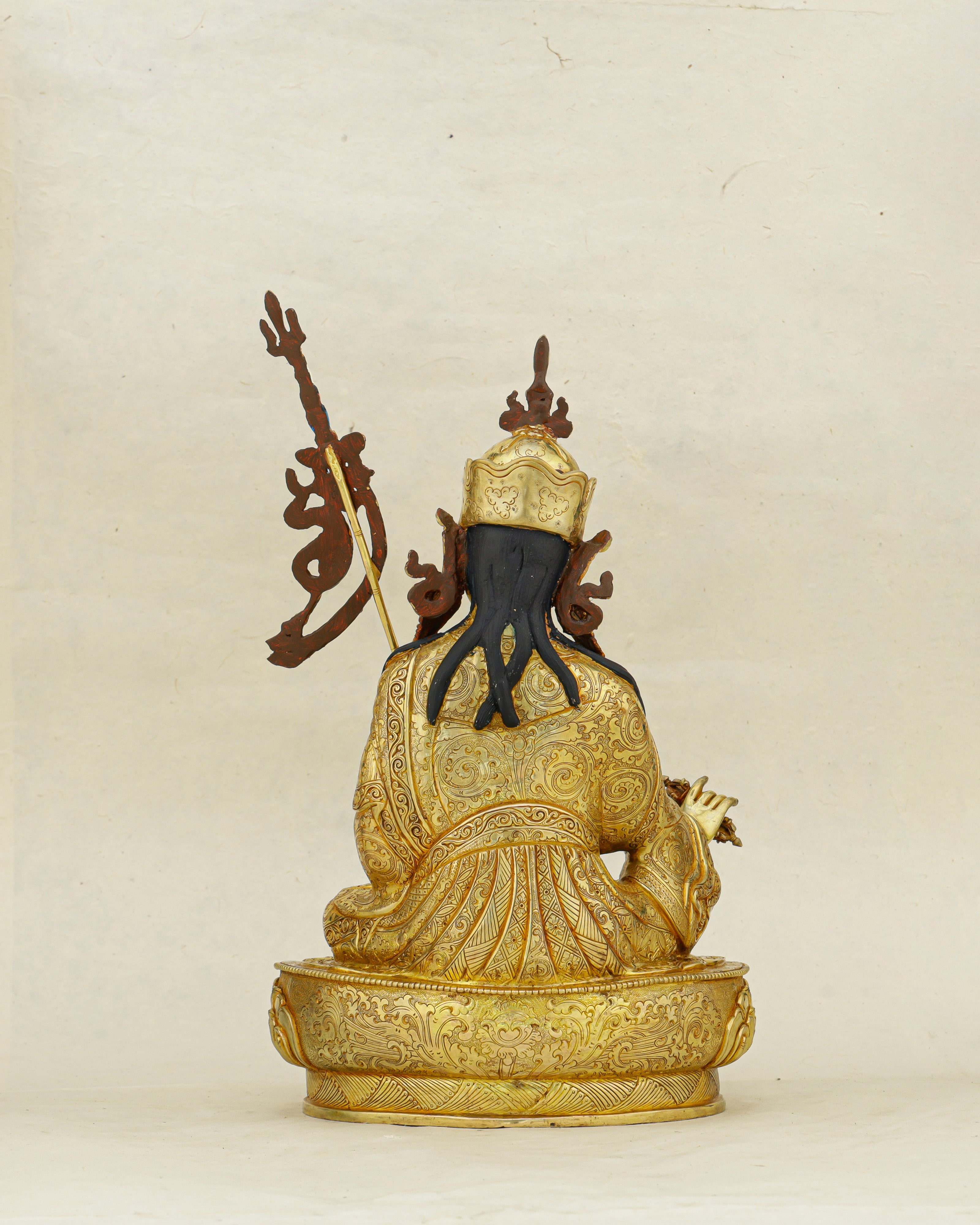 Born from a Lotus, Forged in Gold | Nepalese 24K Guru Rinpoche Statue