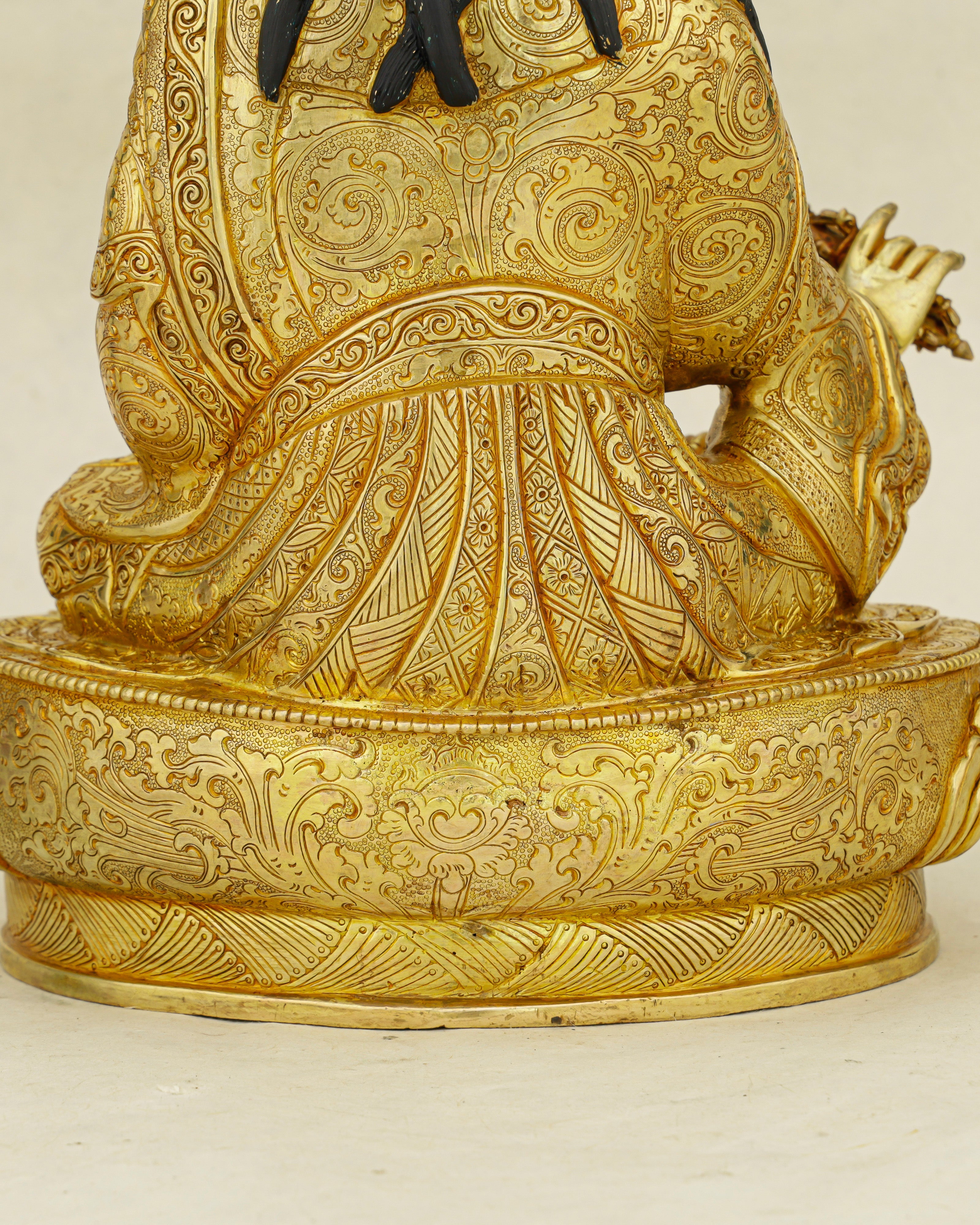 Born from a Lotus, Forged in Gold | Nepalese 24K Guru Rinpoche Statue
