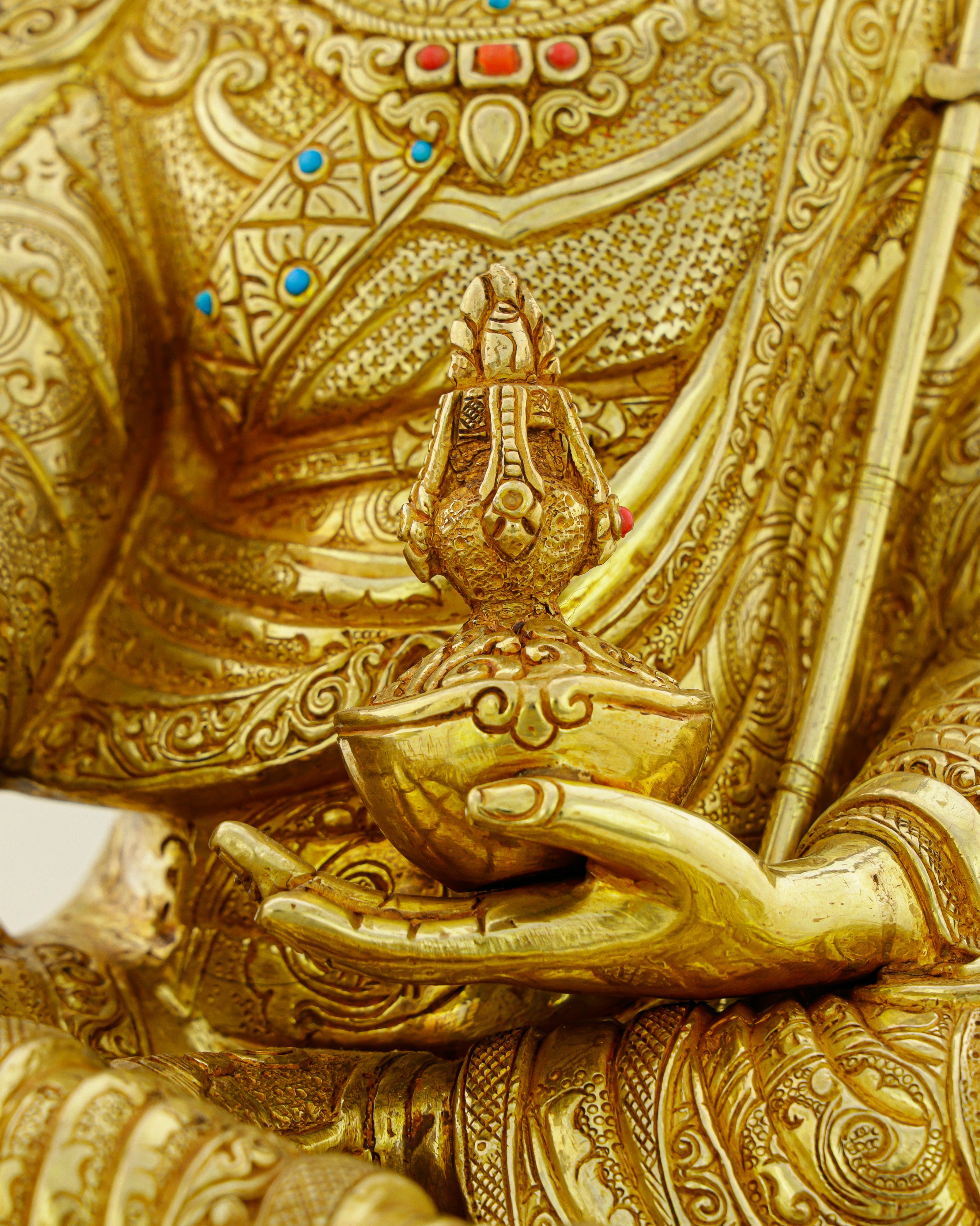 Born from a Lotus, Forged in Gold | Nepalese 24K Guru Rinpoche Statue